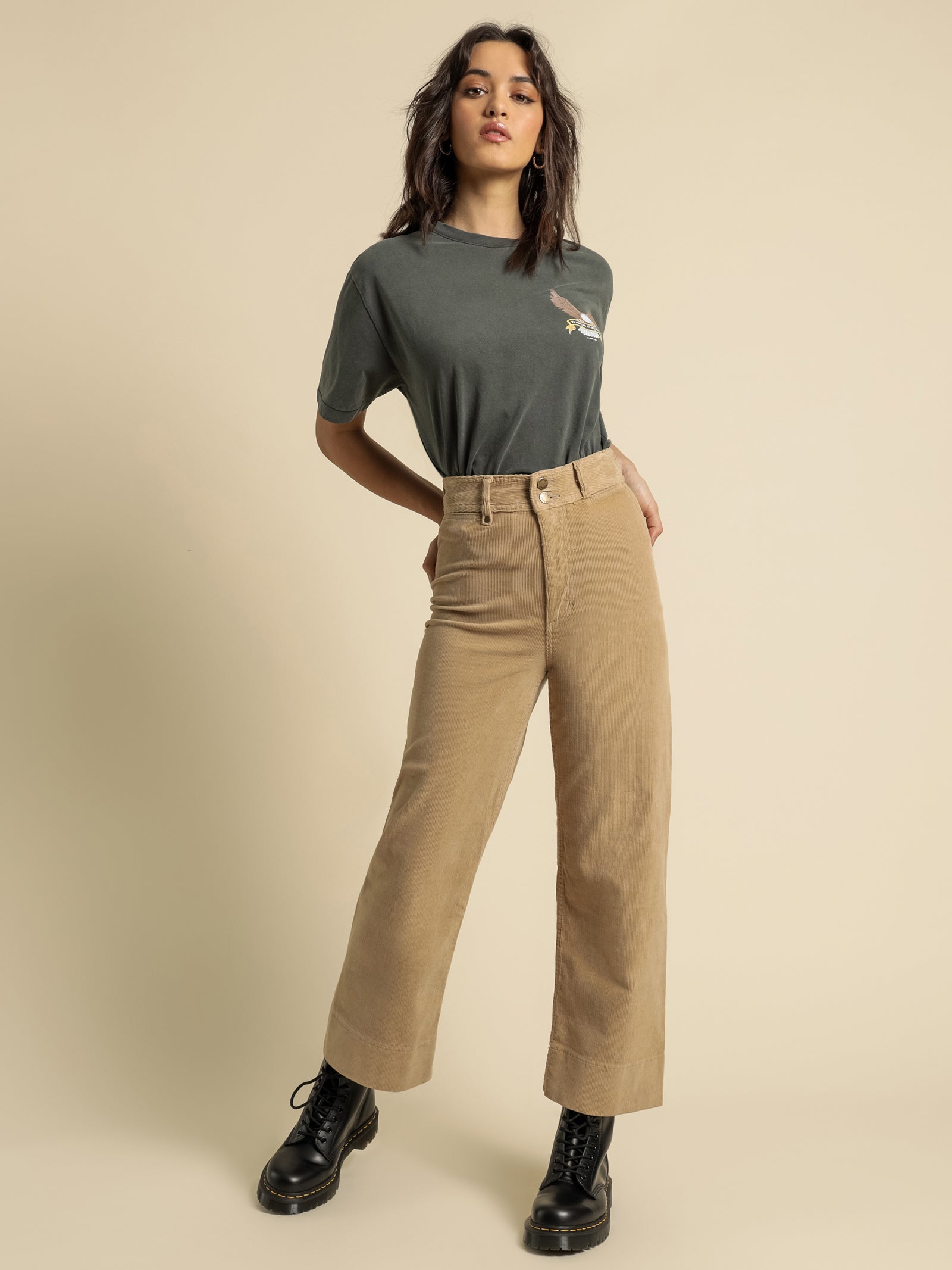 Belle Cord Pants in Sand