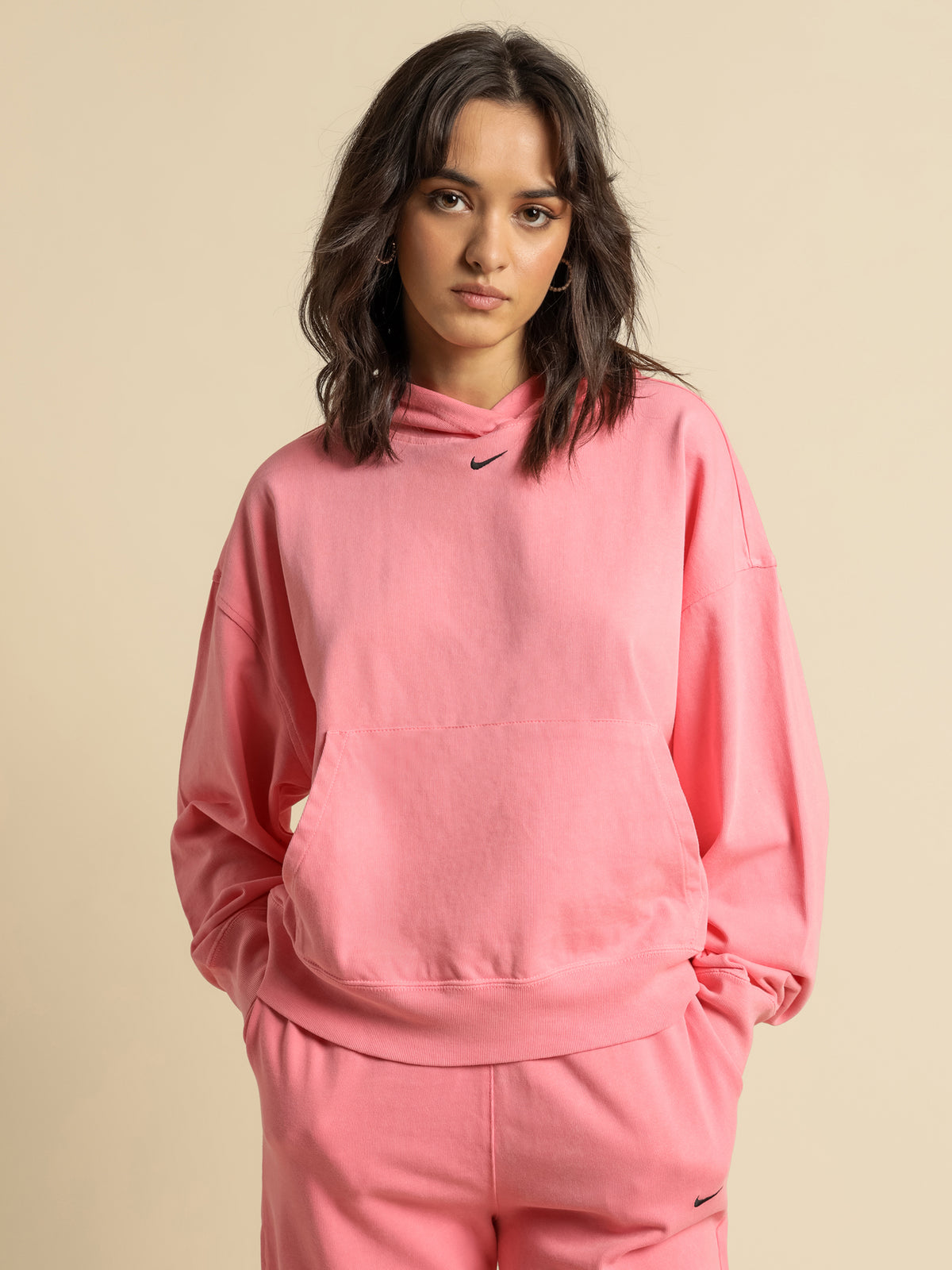 Nike Washed Hoodie in Sunset Pulse Pink | Sunset Pul