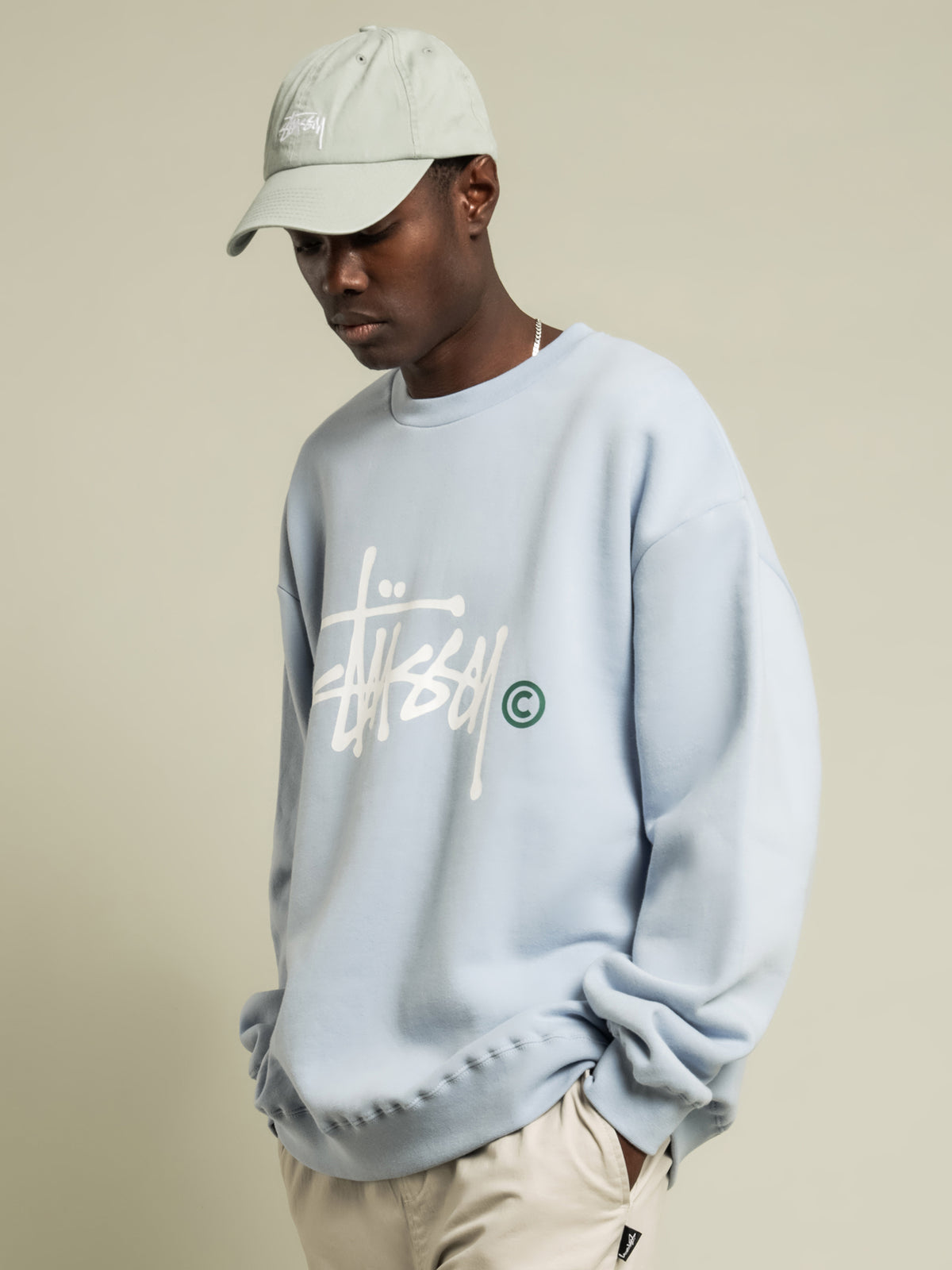 Stussy Graffiti Crew Sweat in Blue | Blue