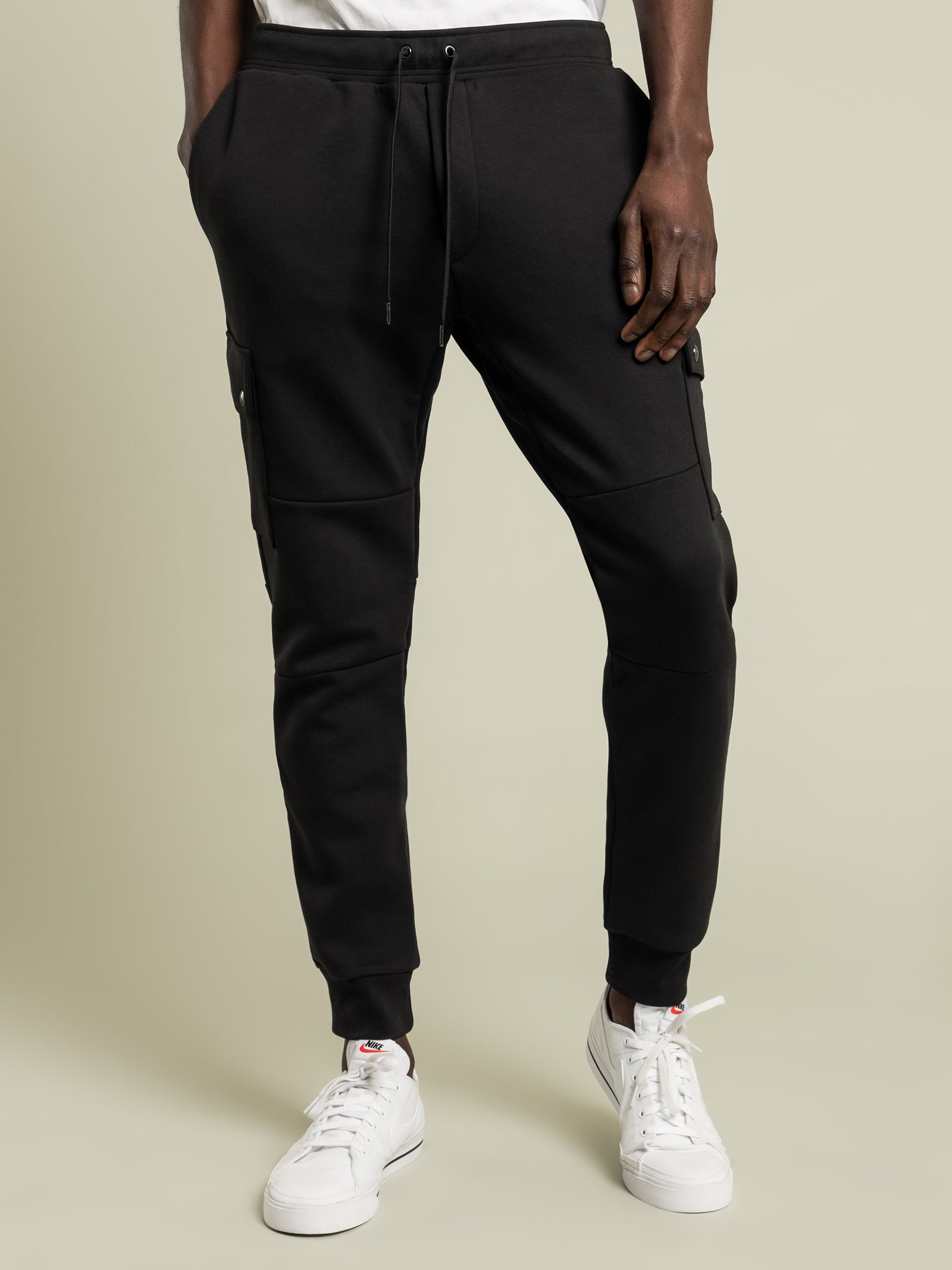 Slim-Fit Cargo Joggers in Black