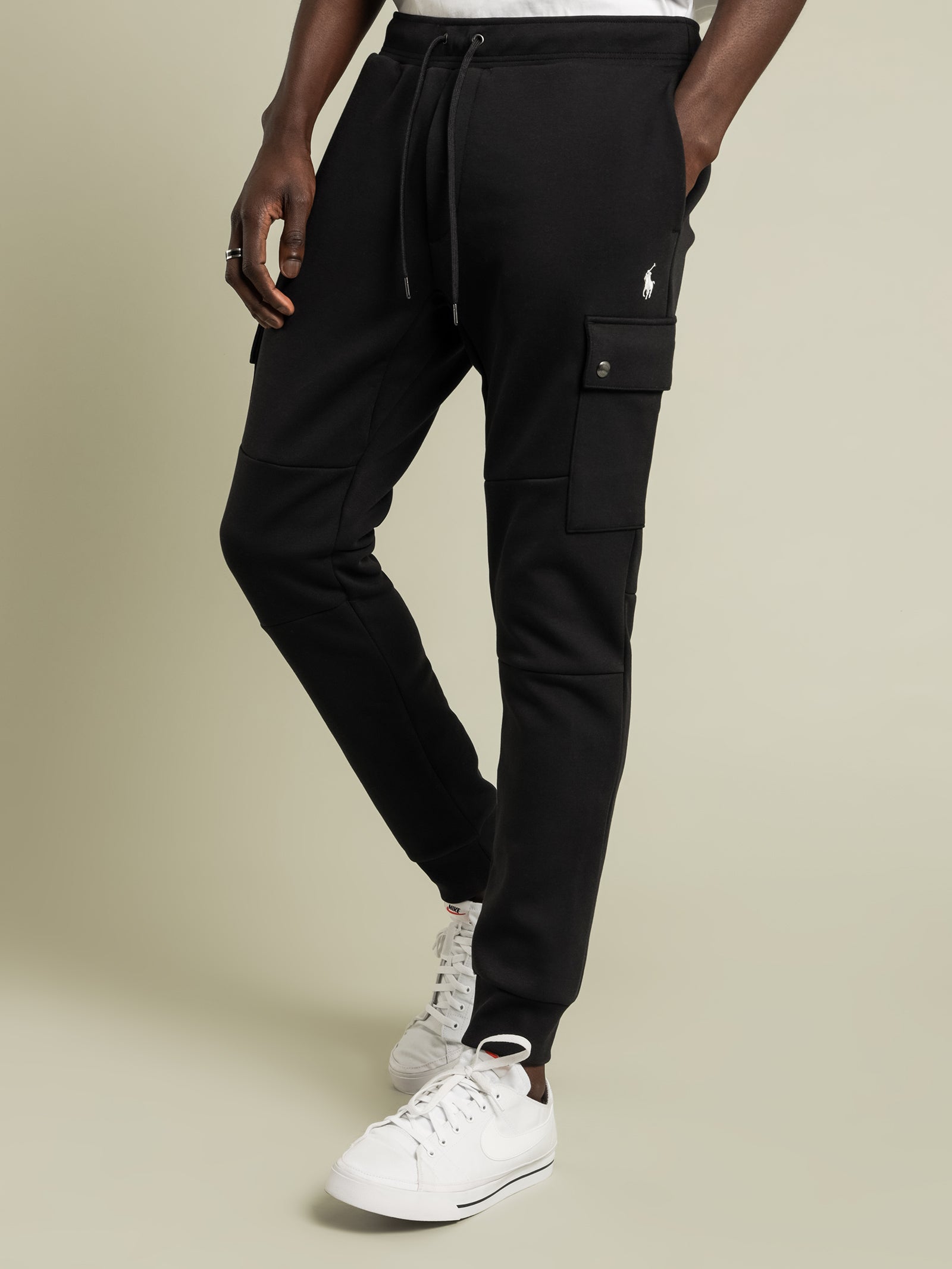 Slim-Fit Cargo Joggers in Black