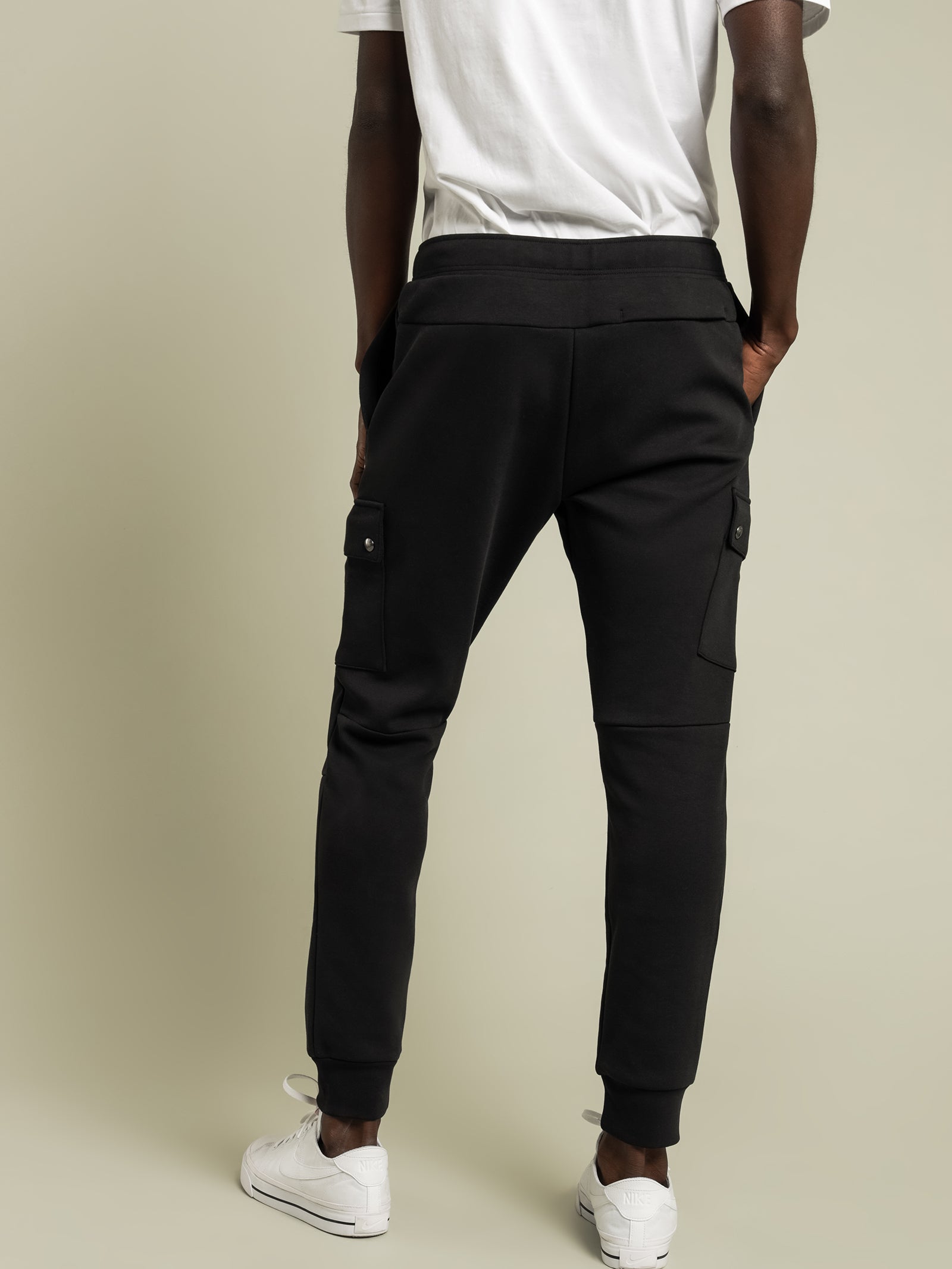 Slim-Fit Cargo Joggers in Black