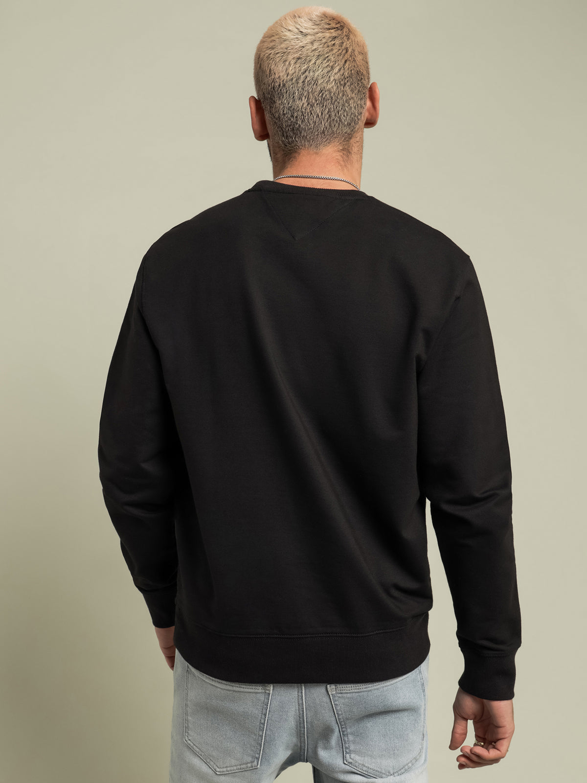 Tommy Hilfiger Lightweight Crew Neck Sweatshirt in Black | S