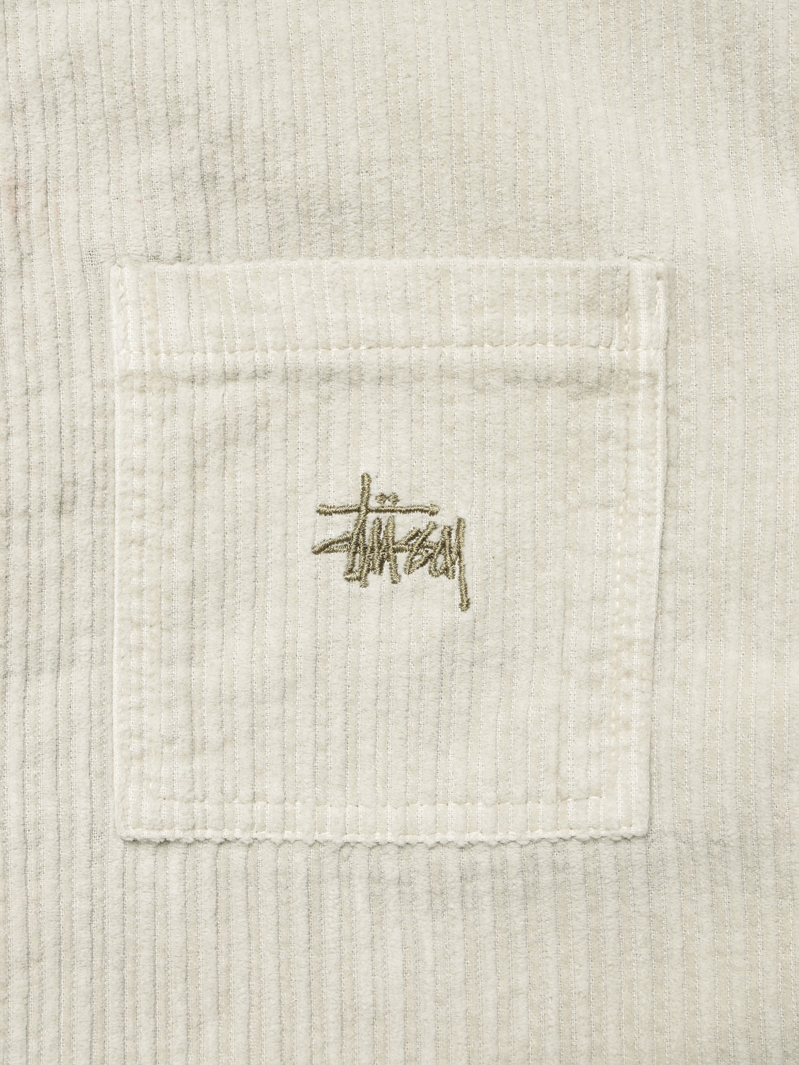 Henry LS Cord Shirt in White Sand