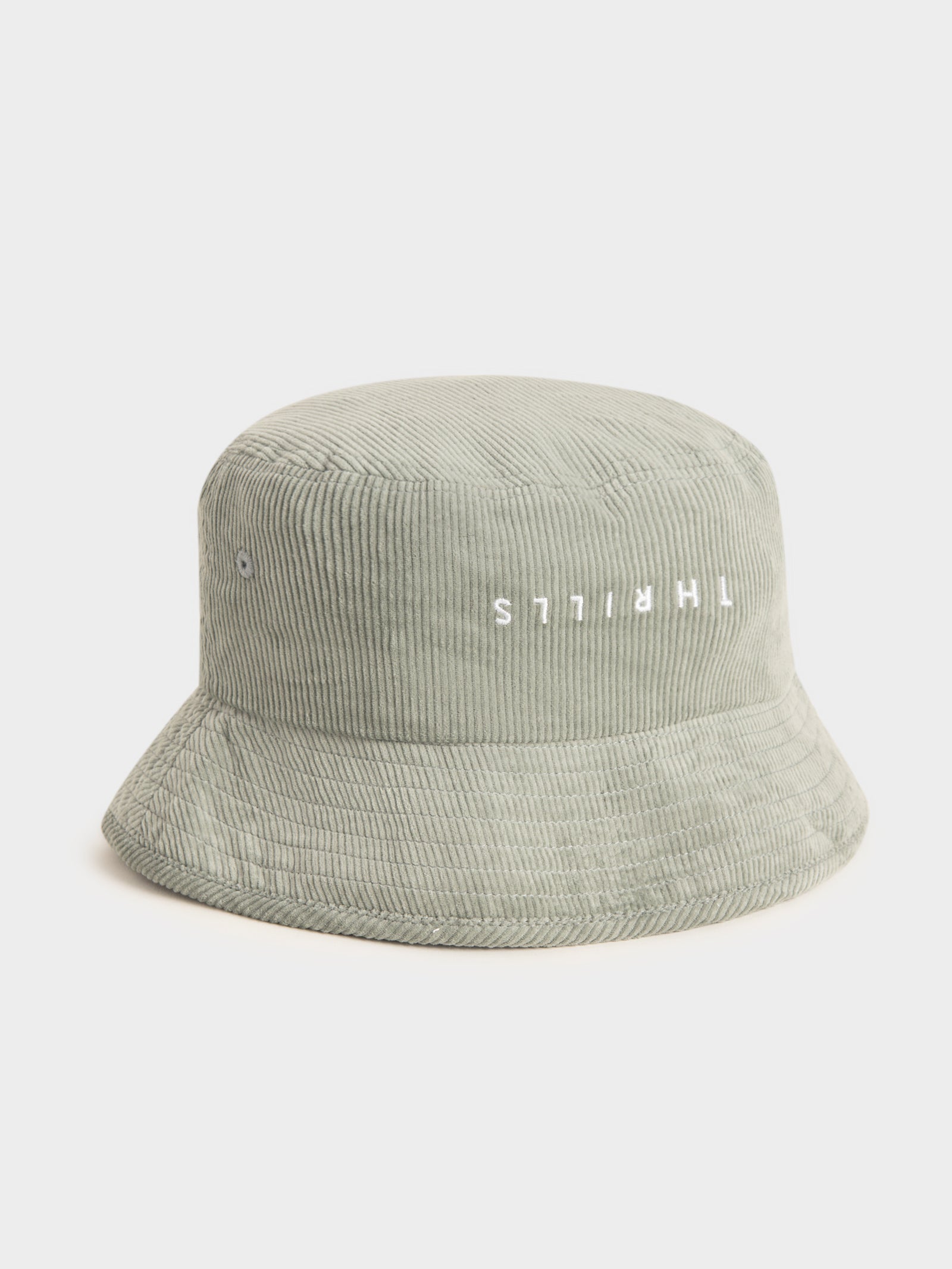 Minimal Thrills Cord Bucket Hat in in Eucalyptus Green