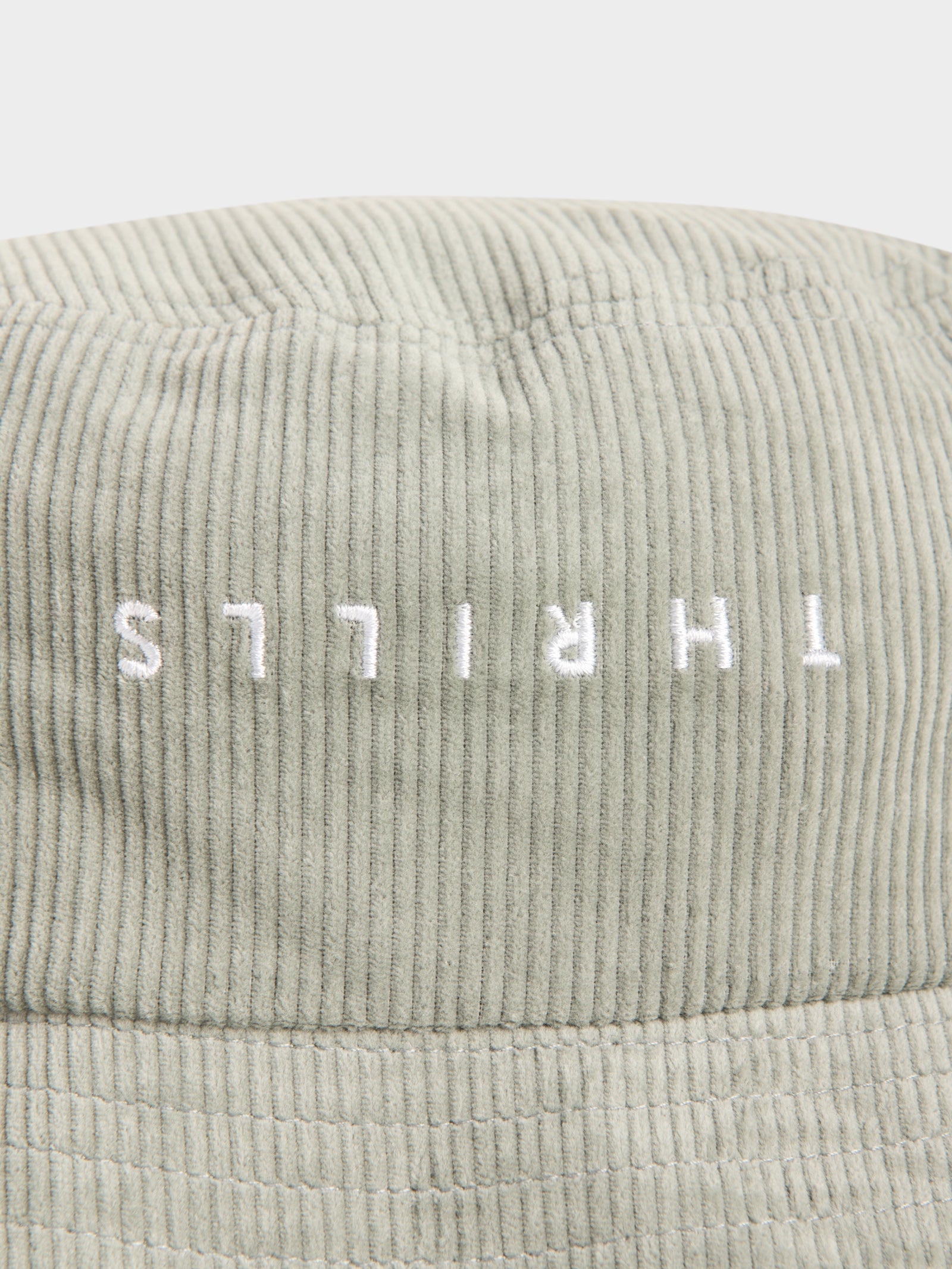 Minimal Thrills Cord Bucket Hat in in Eucalyptus Green