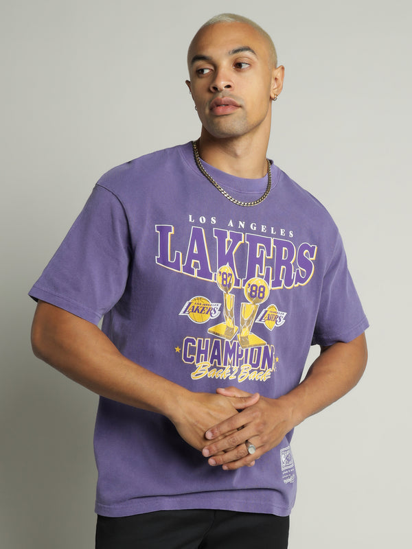 LA Lakers Vintage Championship T-Shirt in Faded Purple | Glue Store