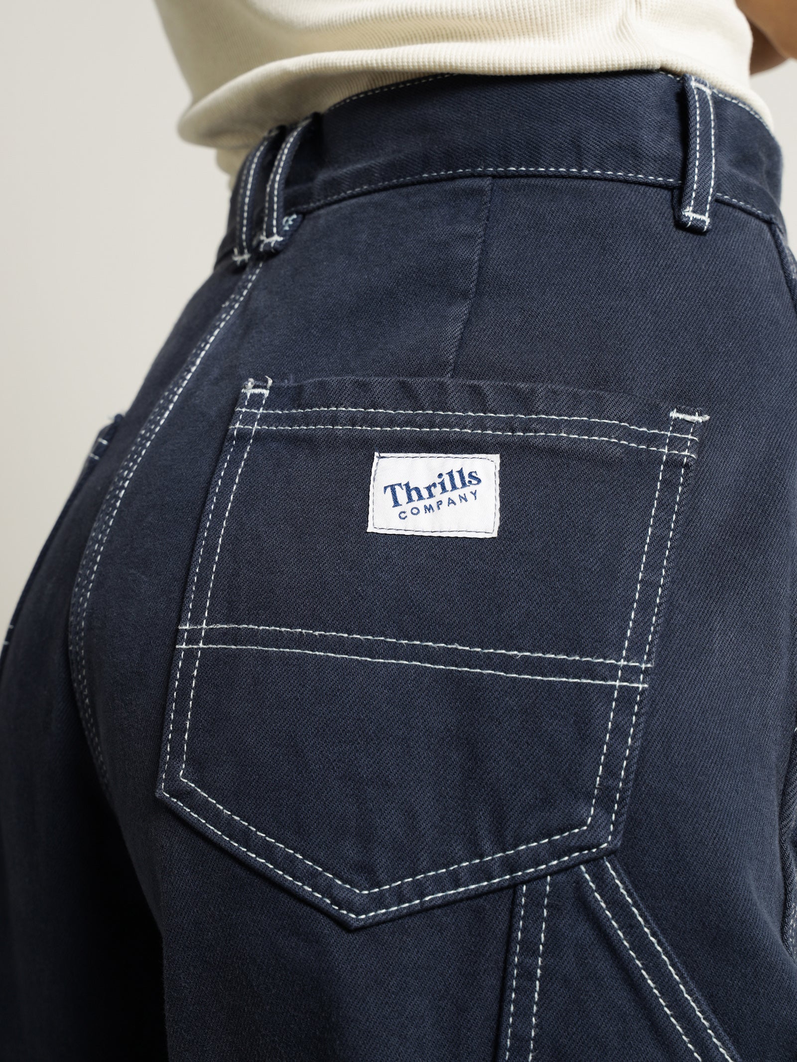 Carpenter Drill Pants in Washed Navy