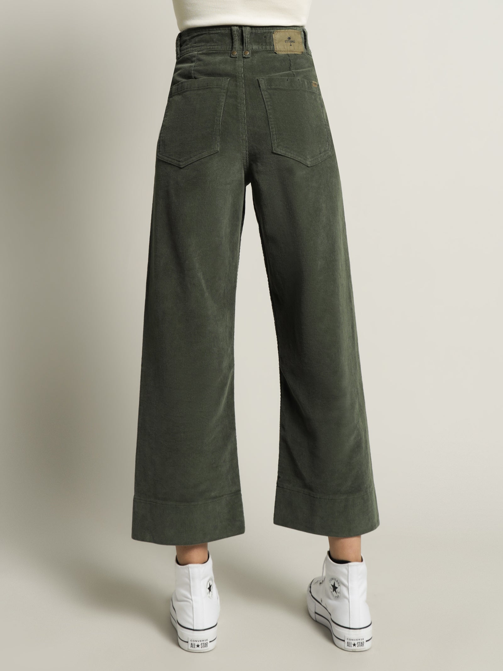 Belle Cord Pants in Lume Green