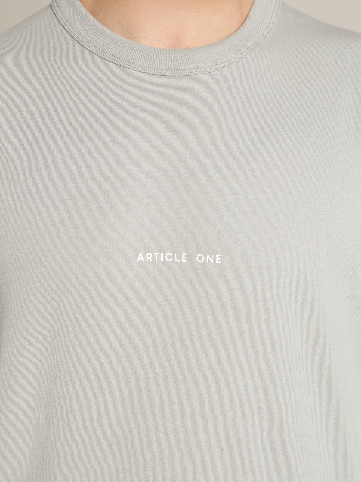 Article One Minimal Logo T-Shirt in Fog | Fog