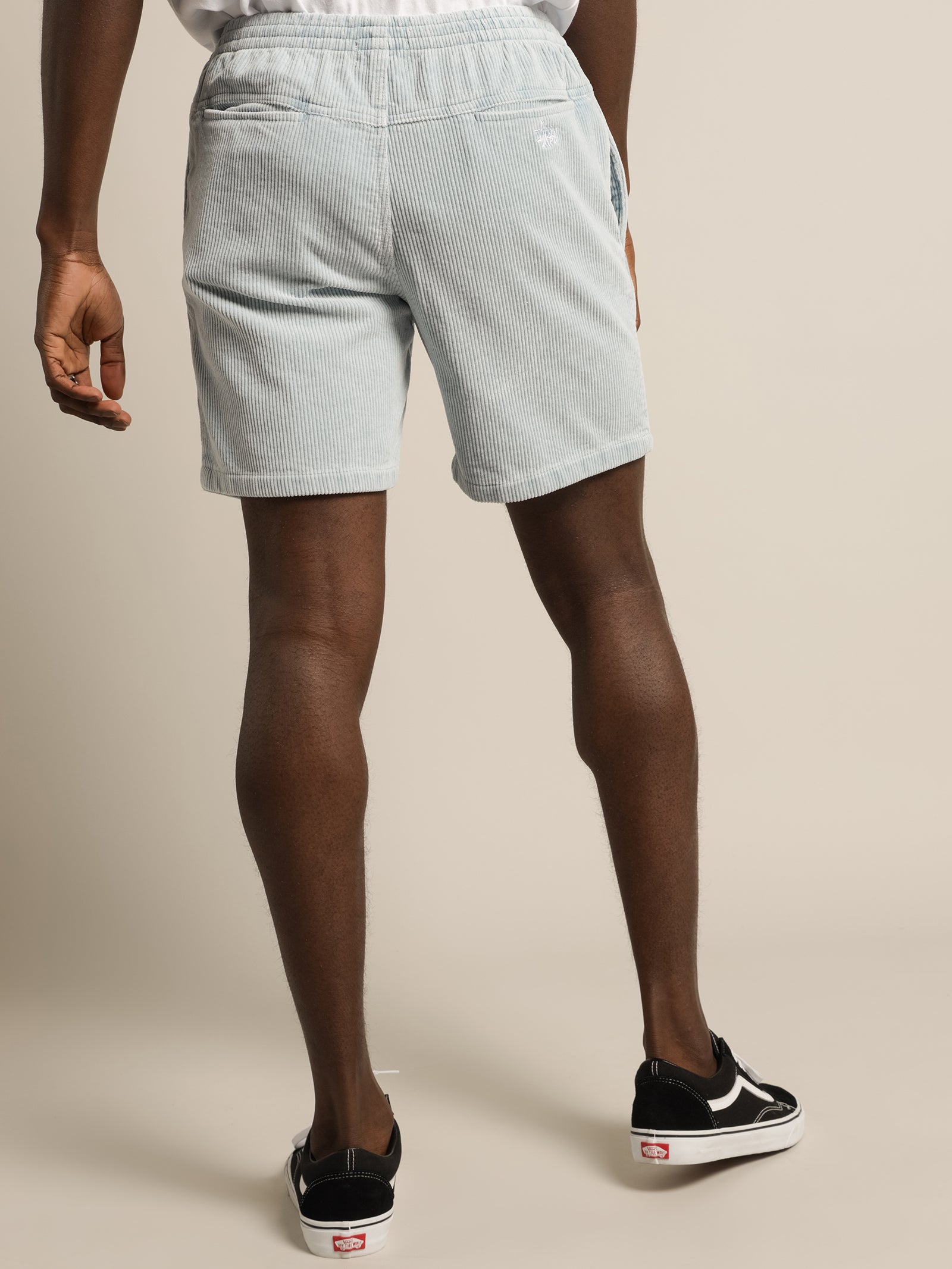 Wide Wale Corduroy Beachshorts in Light Blue