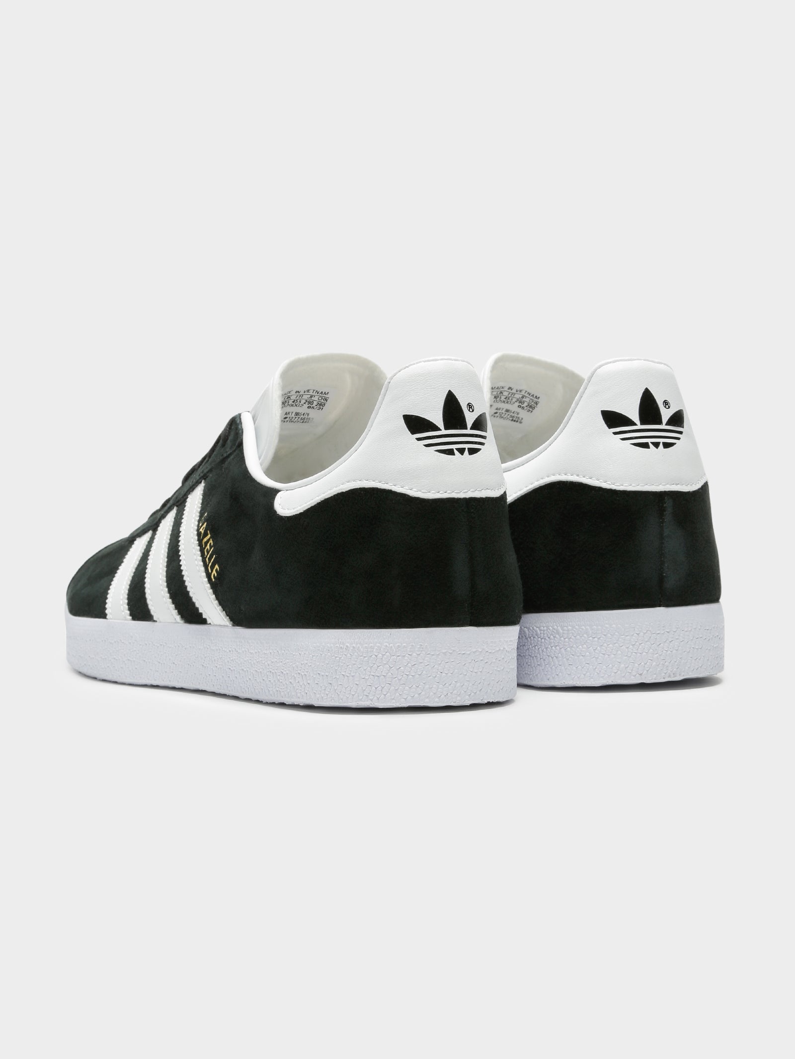 Unisex Gazelle Sneakers in Black & White