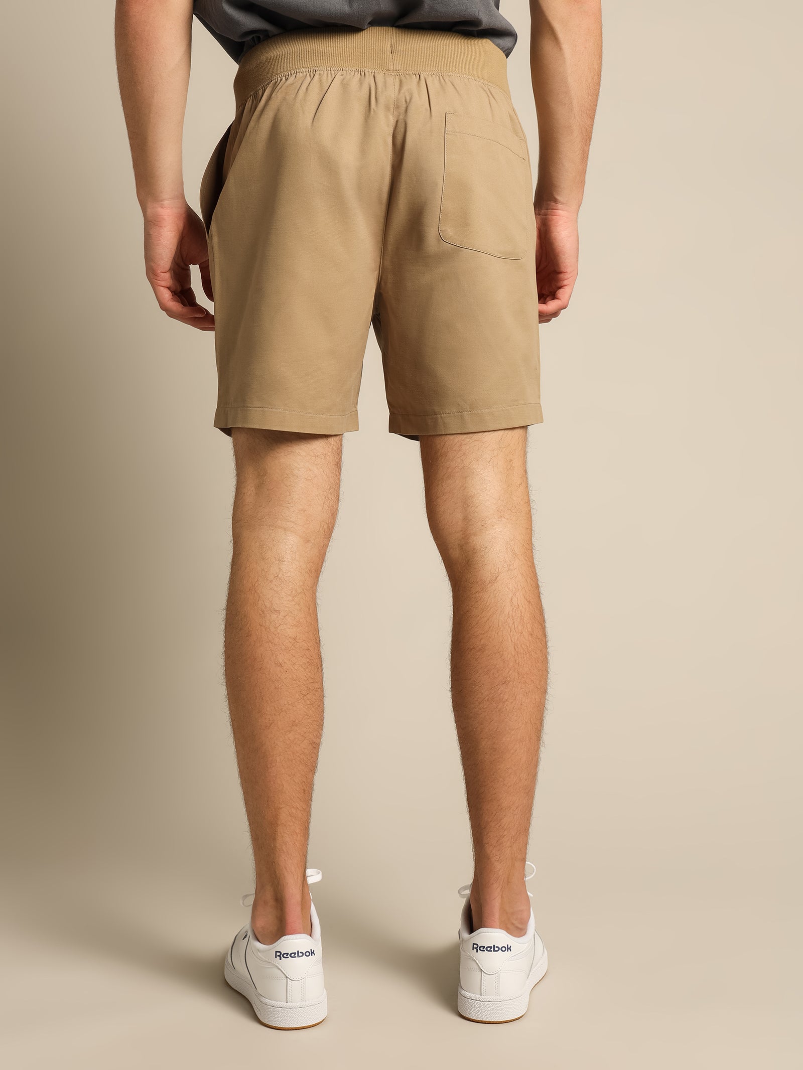 Twill Shorts in Khaki