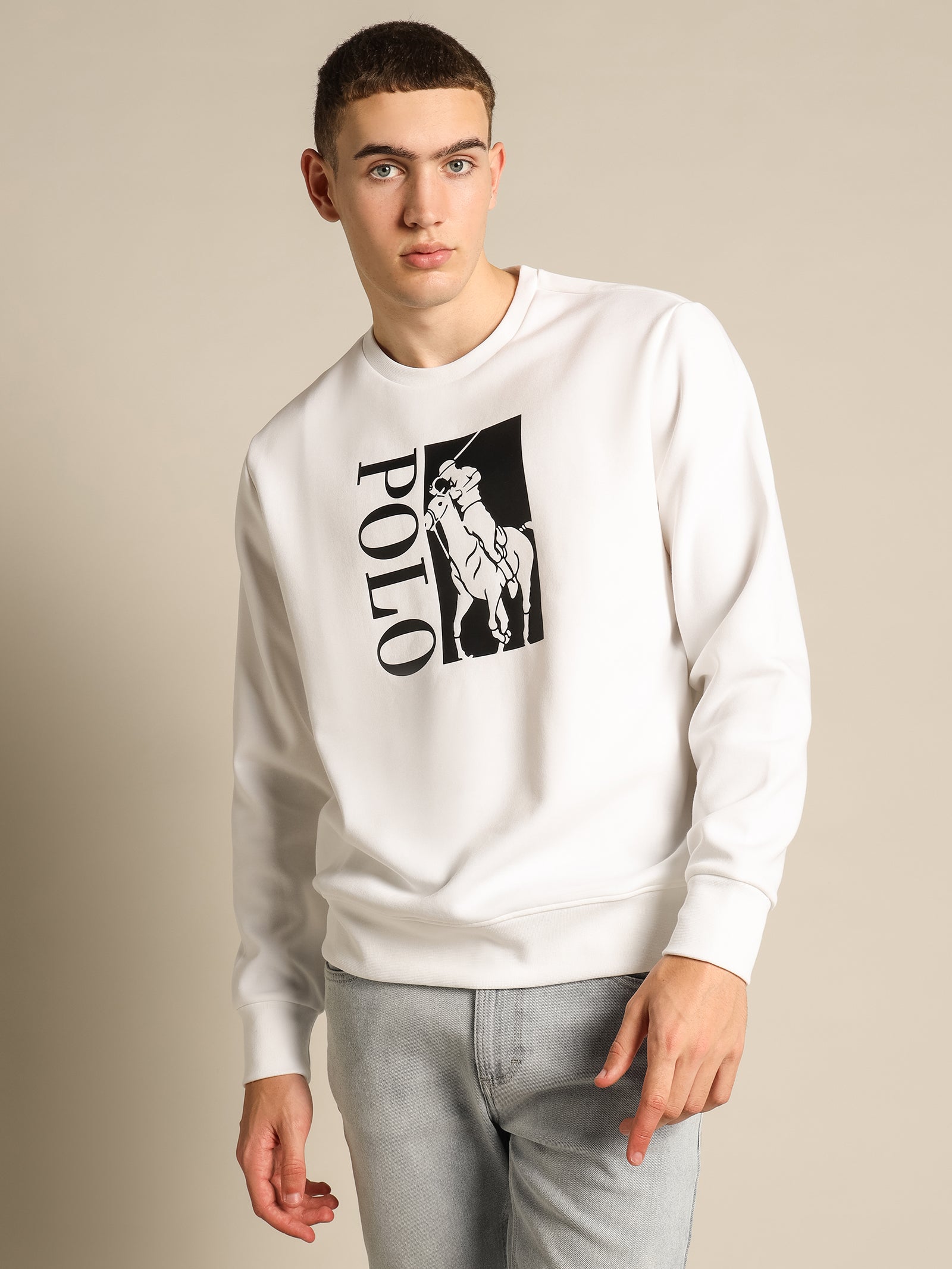 Big Pony Logo Sweatshirt in White