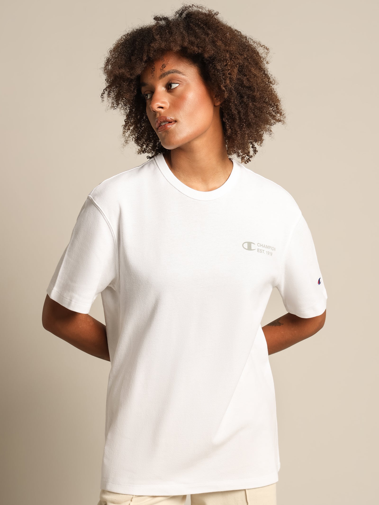 Re:bound Pique T-Shirt in White