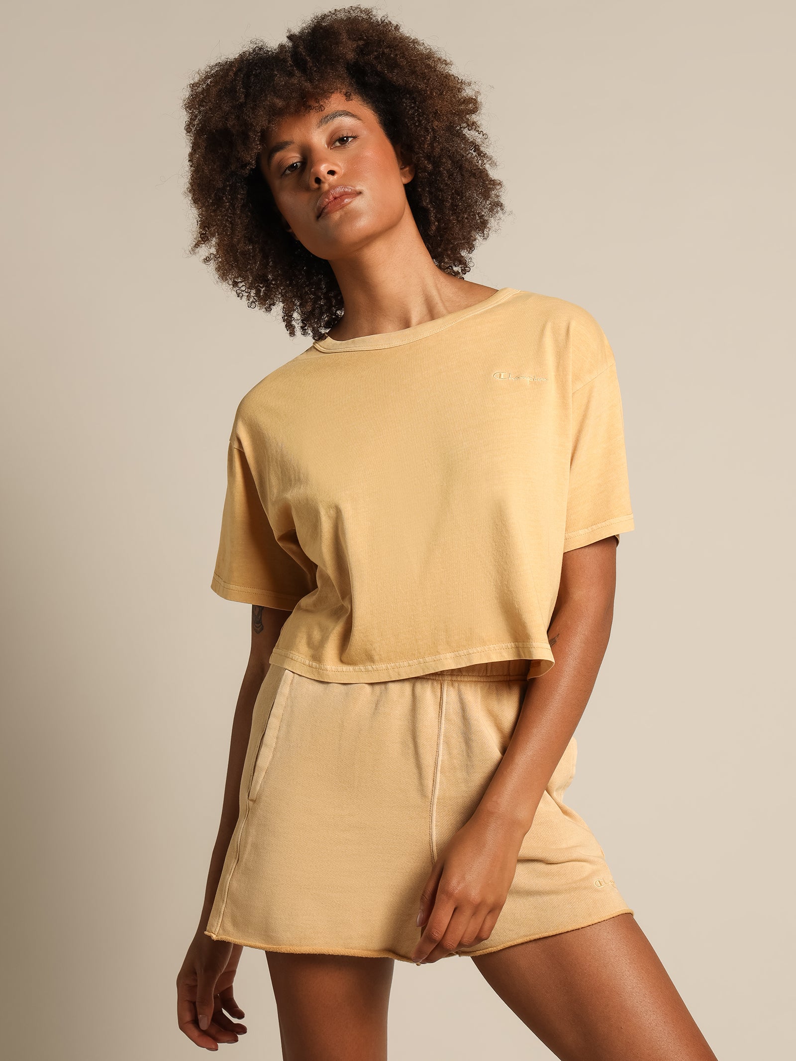 Lightweight Vintage T-Shirt in Gold Buttercup