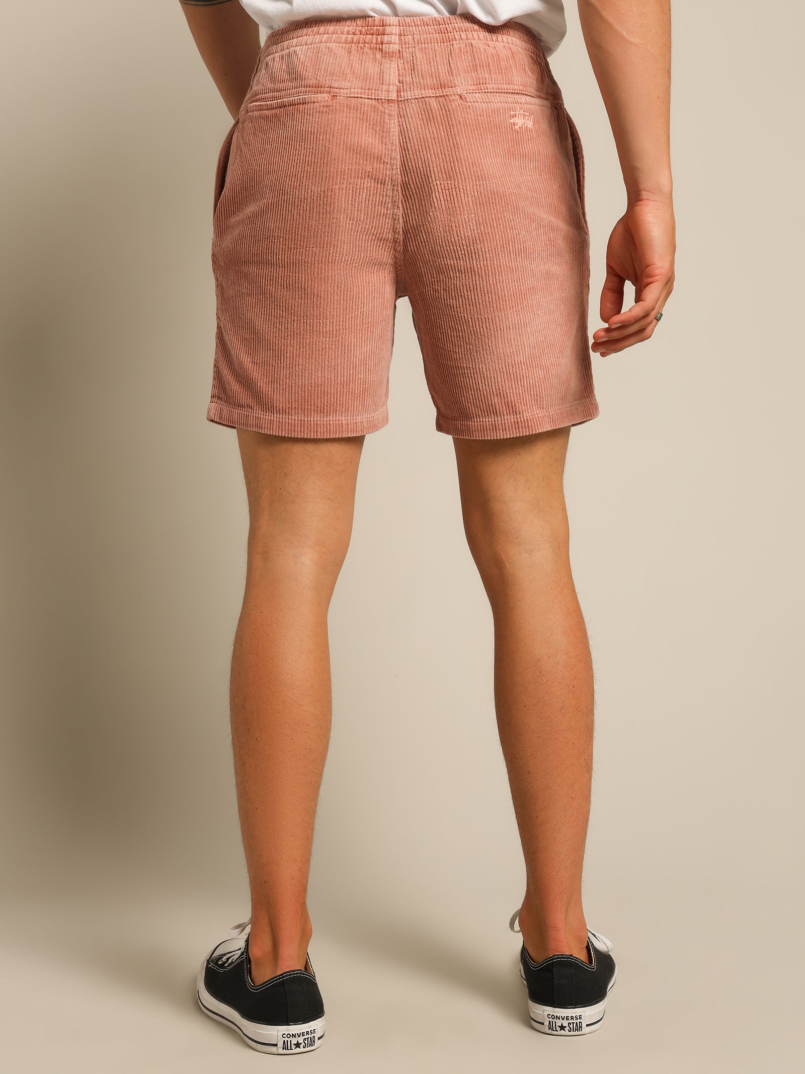 Wide Wale Corduroy Beachshorts in Sienna PInk