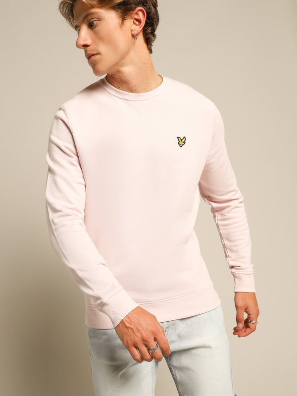 Crew Neck Sweatshirt in Stonewash Pink - Glue Store