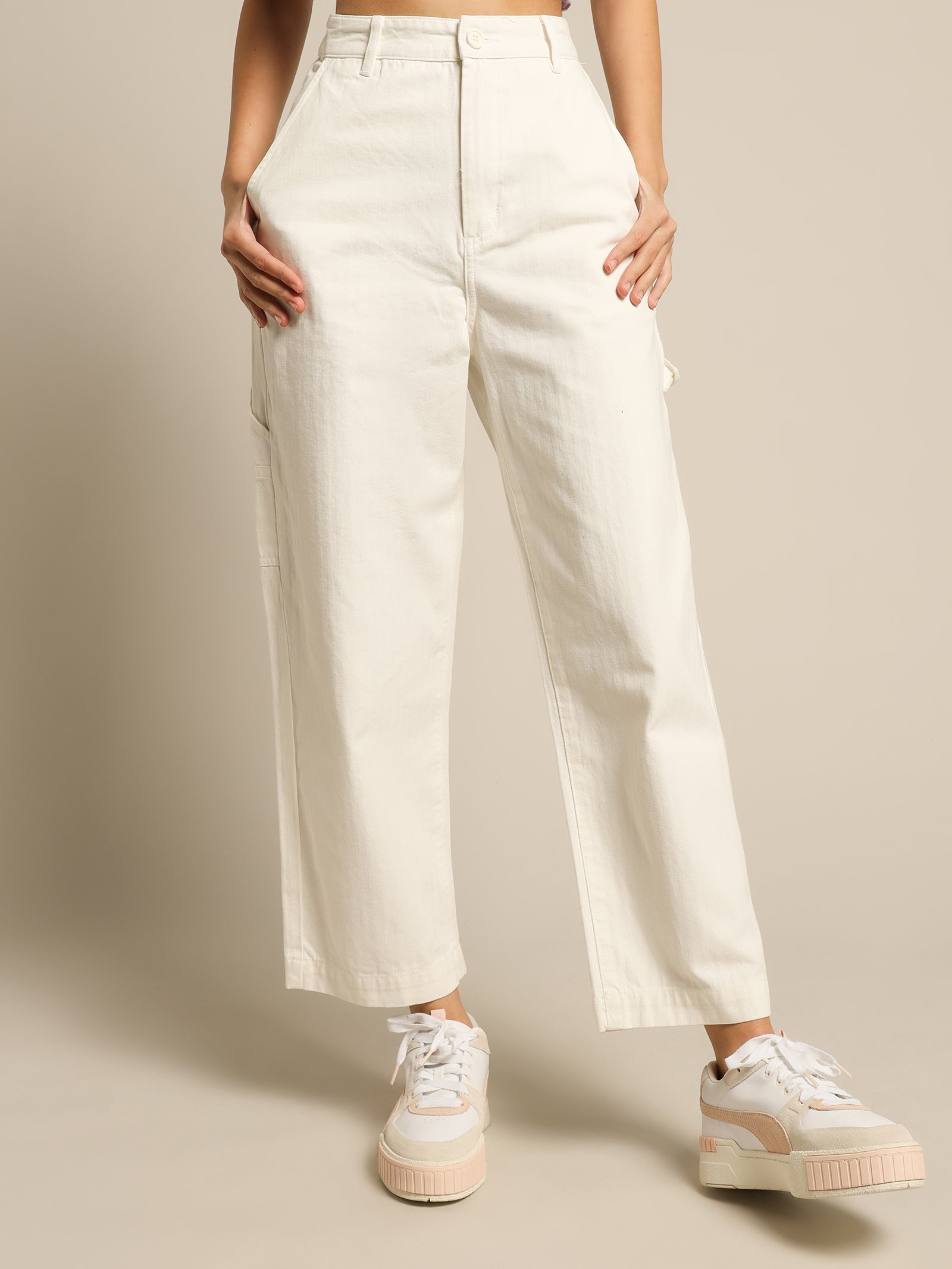 White hot sale painters jeans