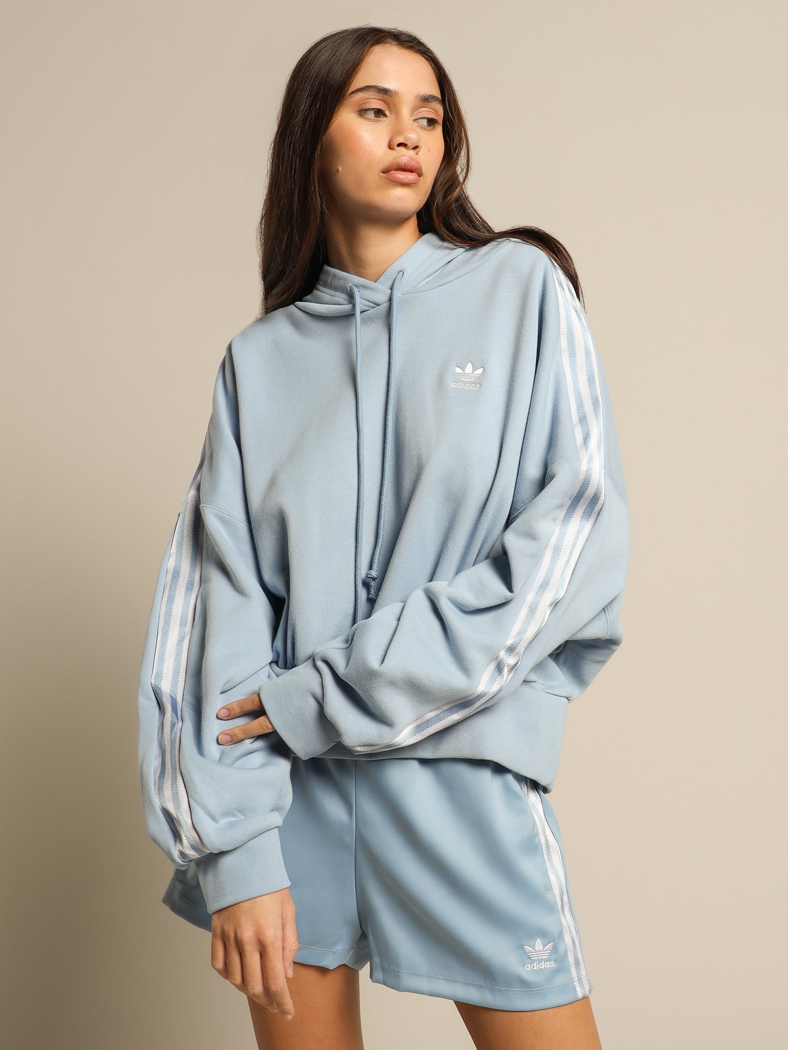 Adidas tape 2025 crop hoodie