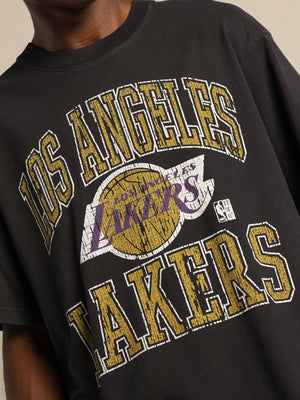 LA Lakers Vintage Championship T-Shirt in Faded Purple - Glue Store