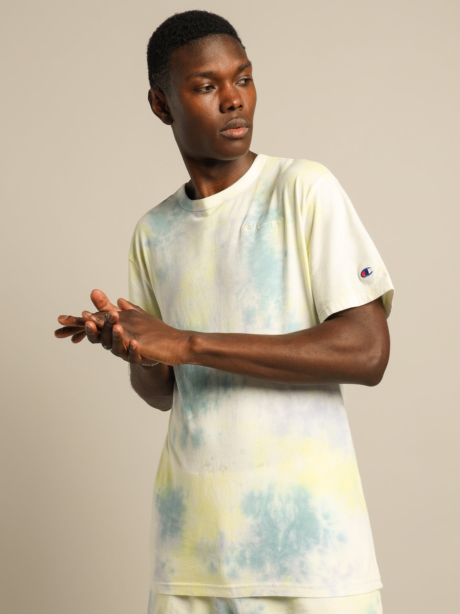 Sun Washed Garment Dye T-Shirt in Lemon Glacier