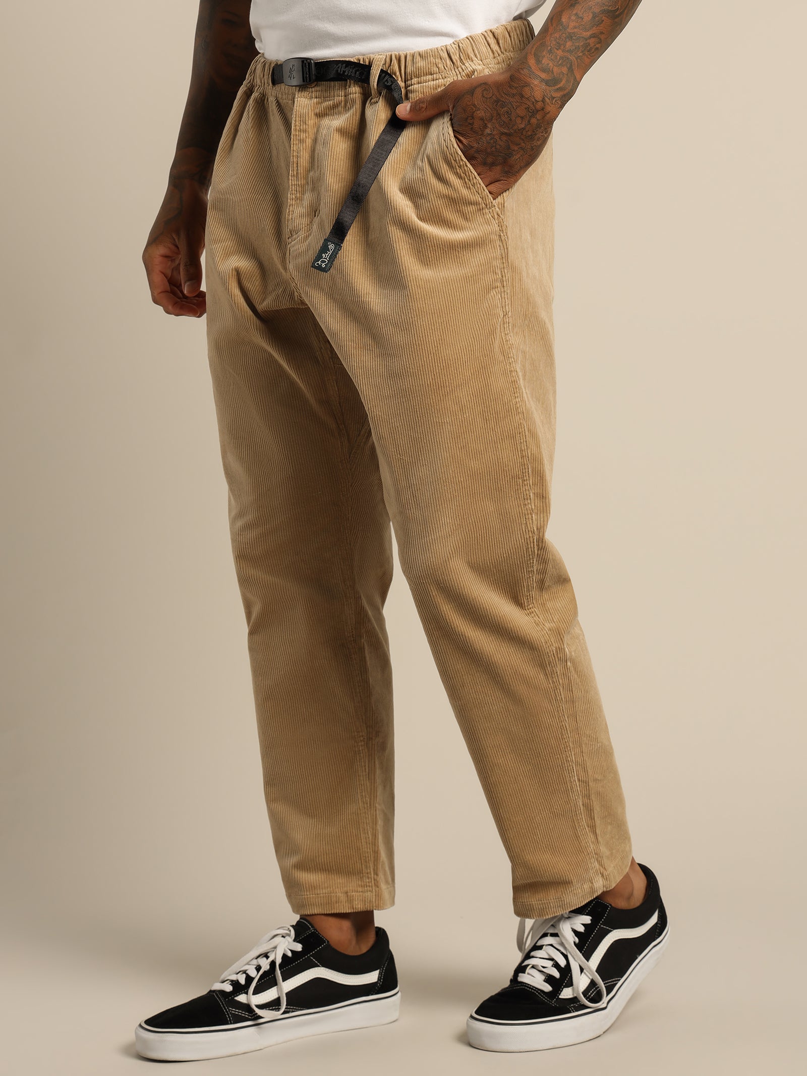 Gramicci x Deus Long Cord Pants in Beige