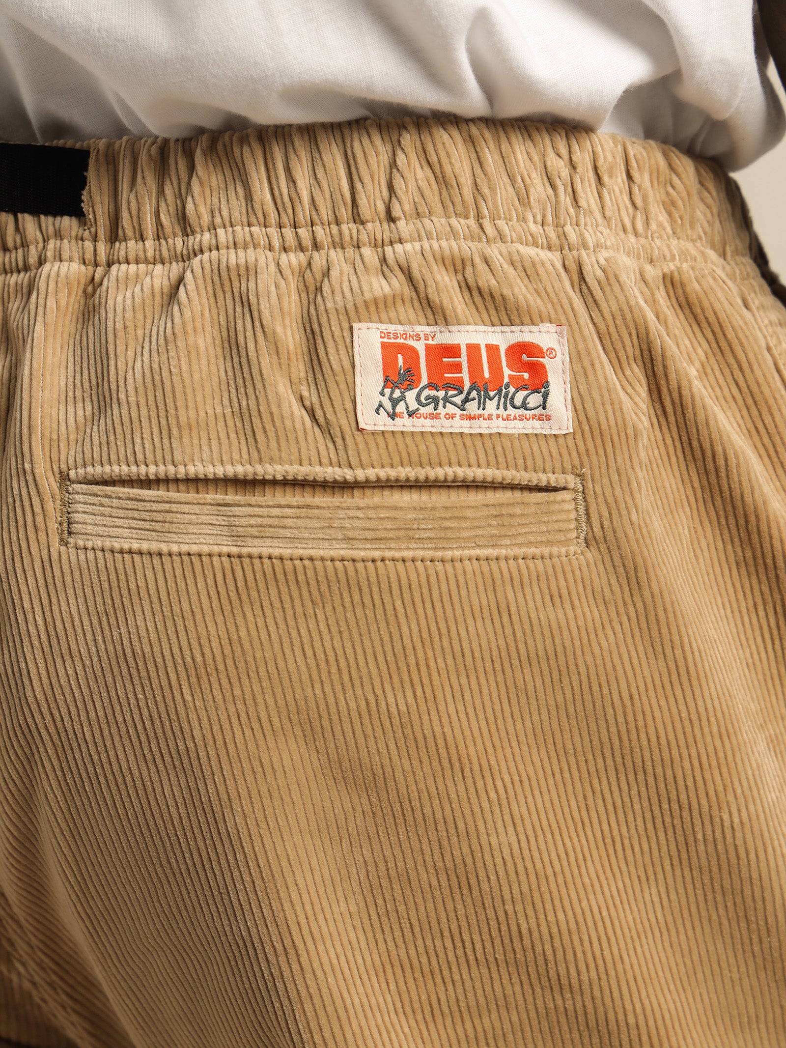 Gramicci x Deus Long Cord Pants in Beige