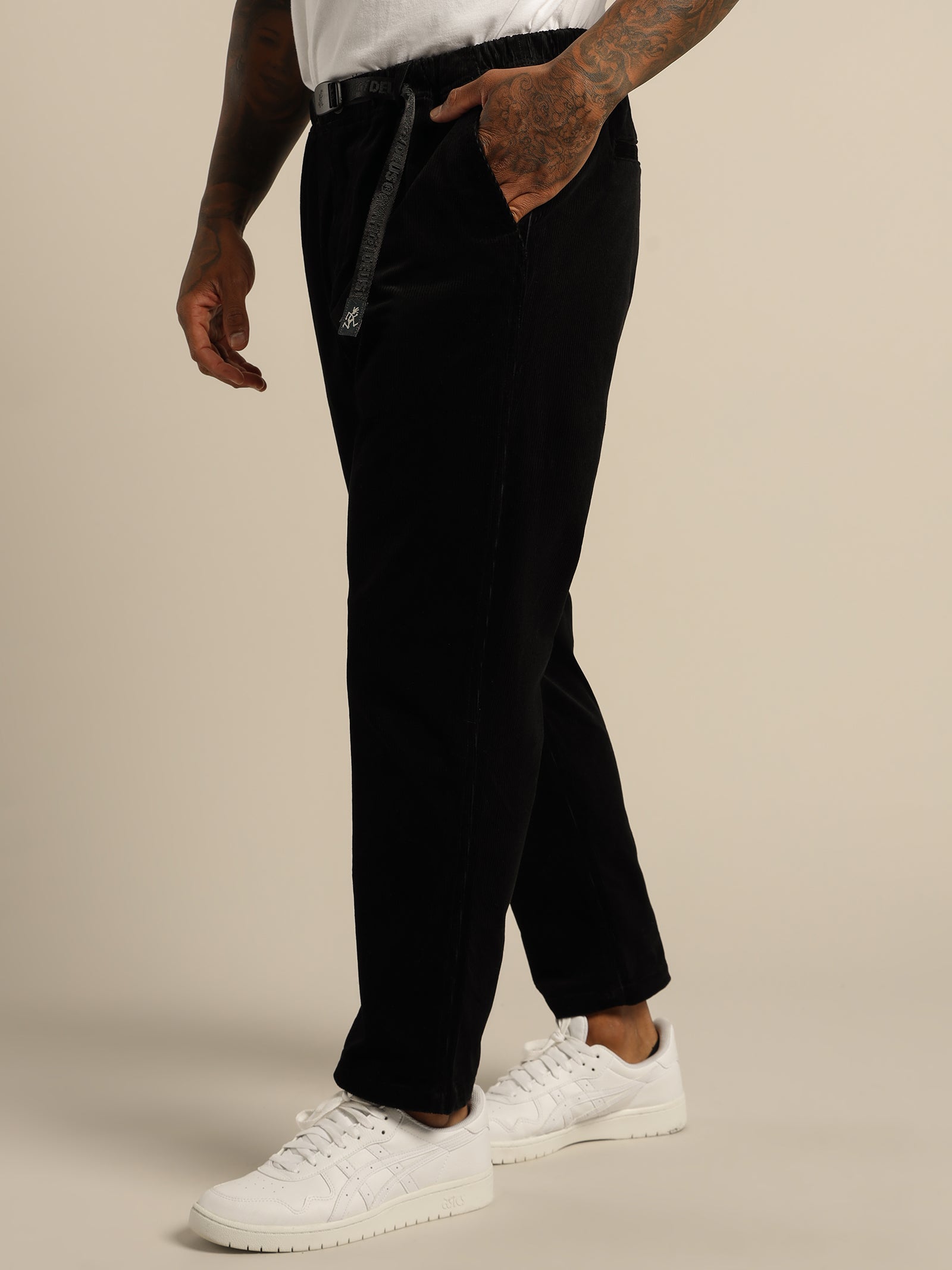 Gramicci x Deus Long Cord Pants in Black