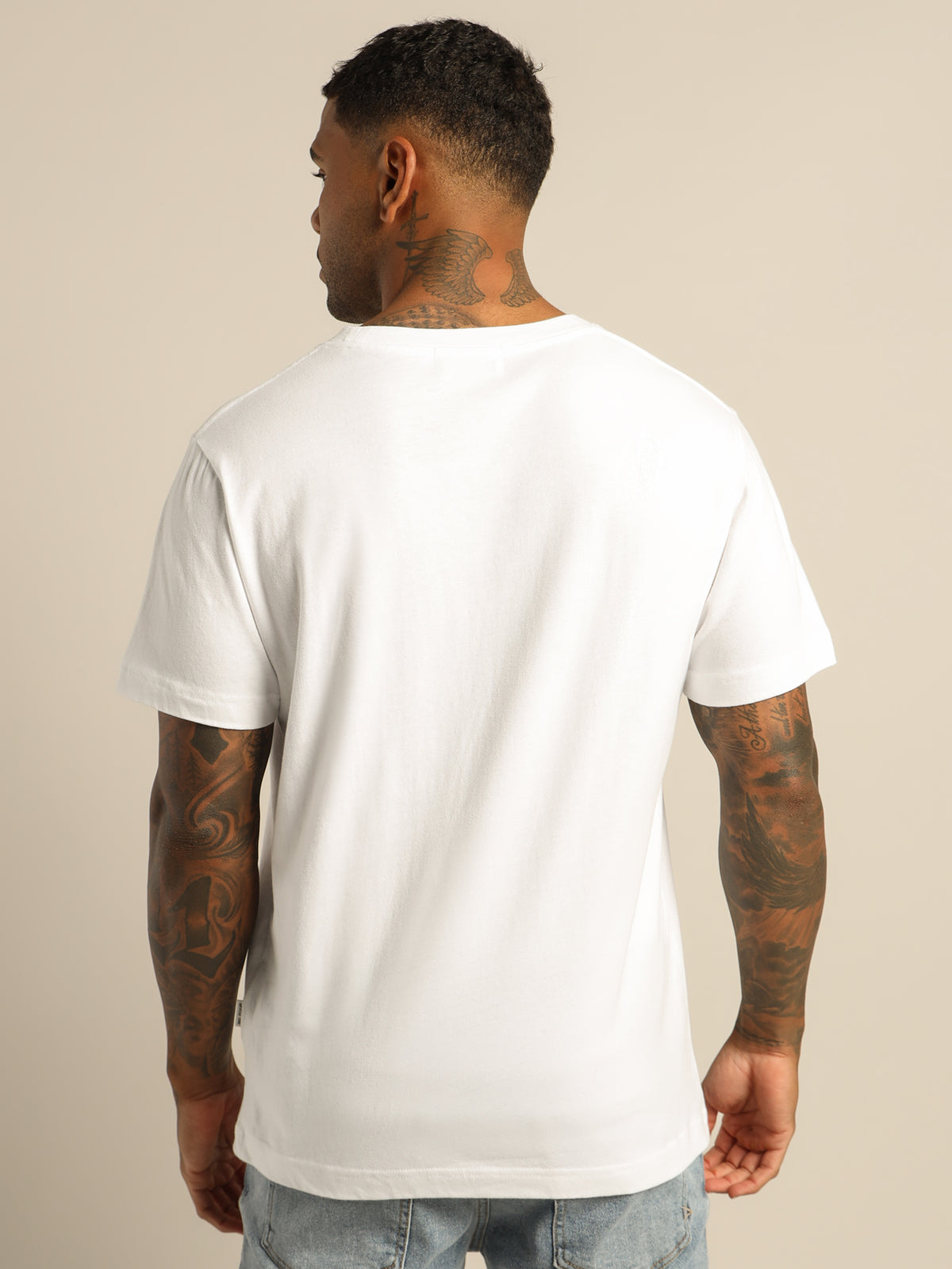 Article One Varsity Logo T-Shirt in White | White