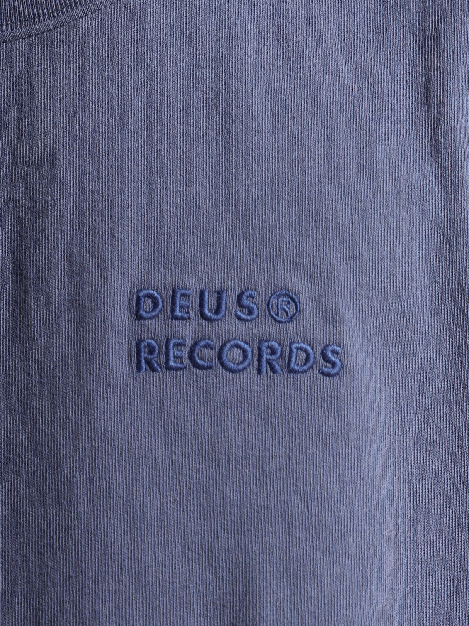 Deus Records All Caps T-Shirt in Light Blue