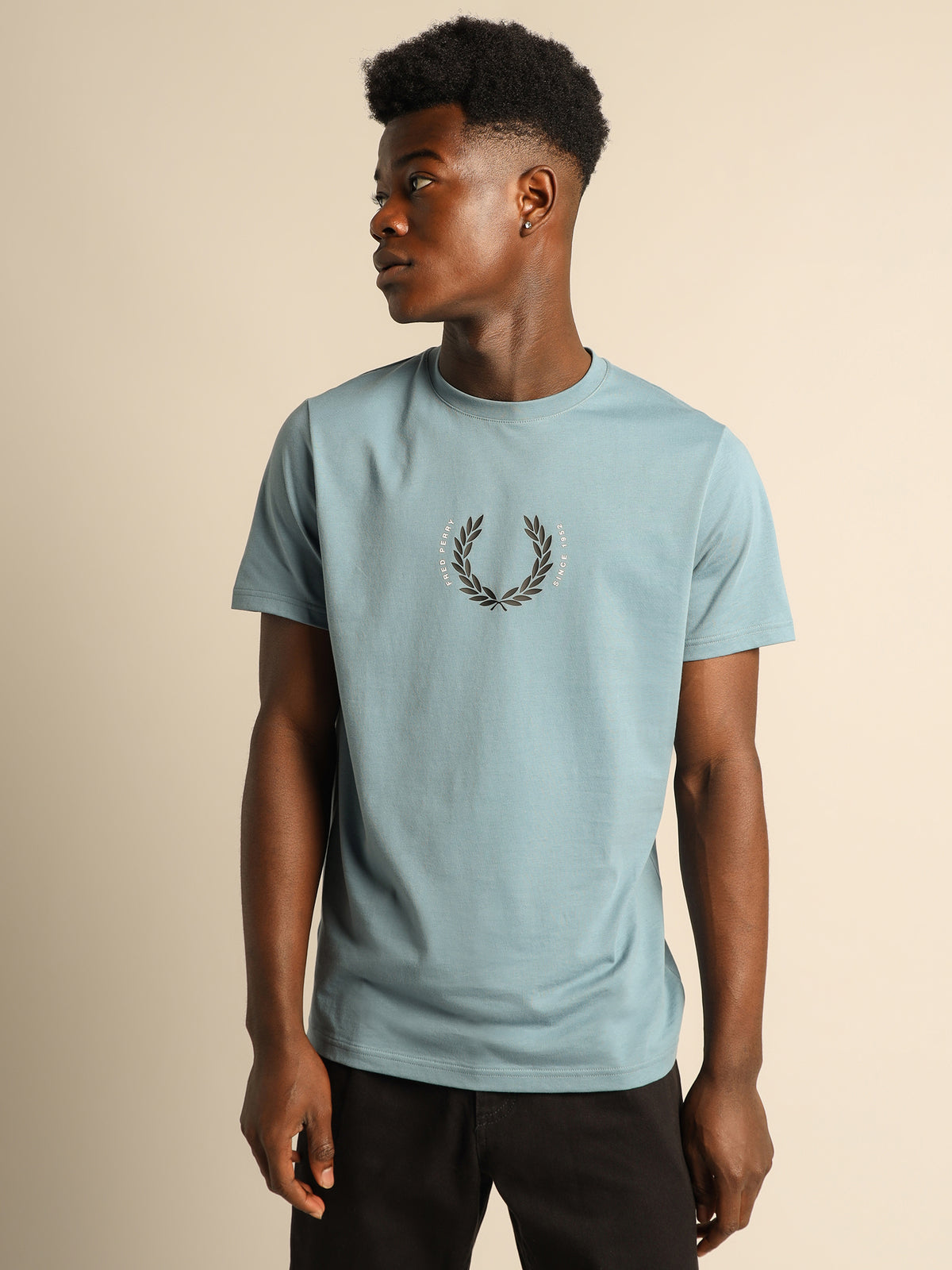 Fred Perry Laurel Wreath T-Shirt in Blue | Blue