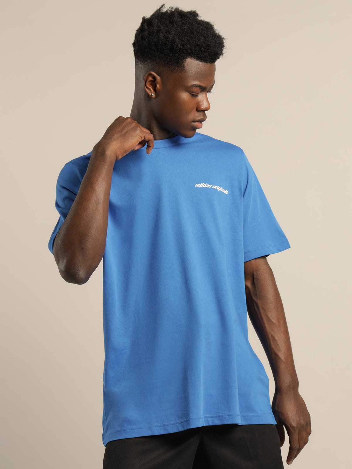 Adidas Graphics Y2K T-Shirt in Blue Bird | Blue