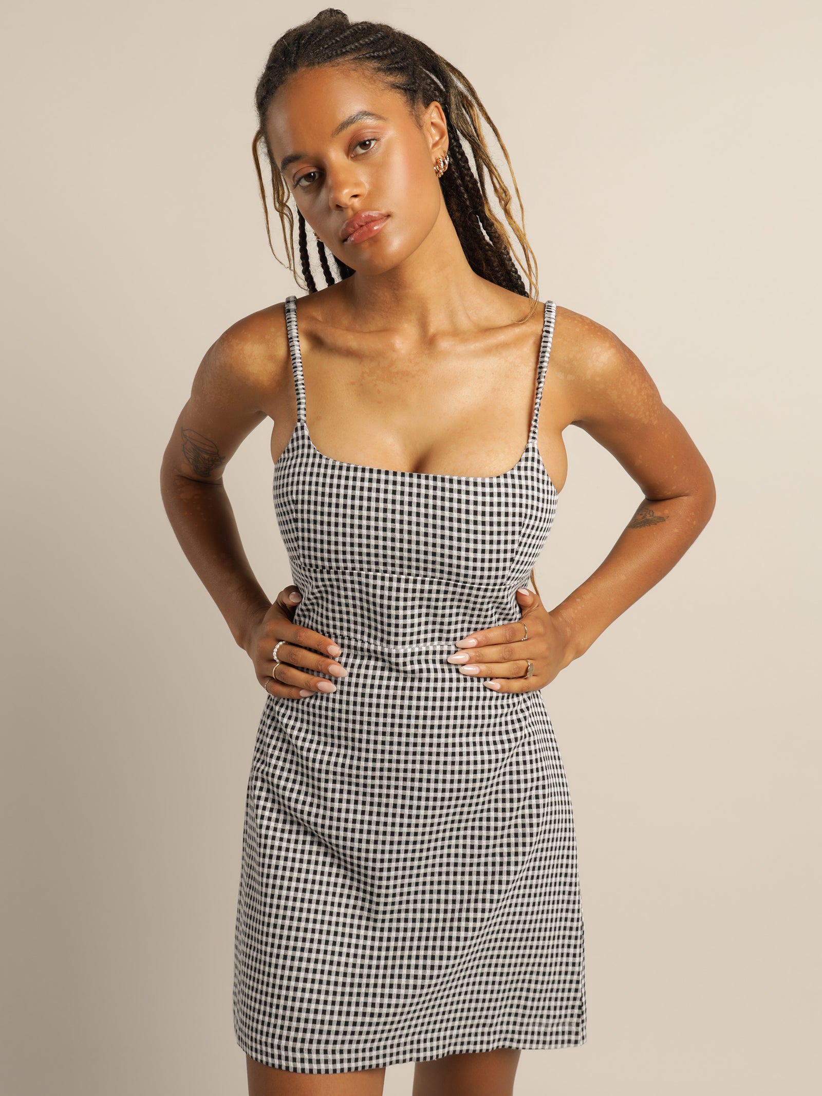 Gingham hotsell slip dress