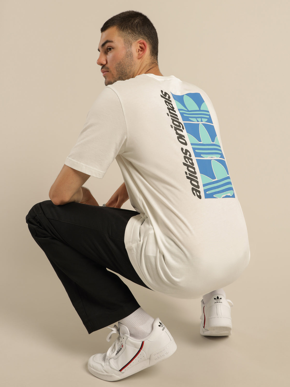 Adidas Yung Z Crew T-Shirt in Core White | White