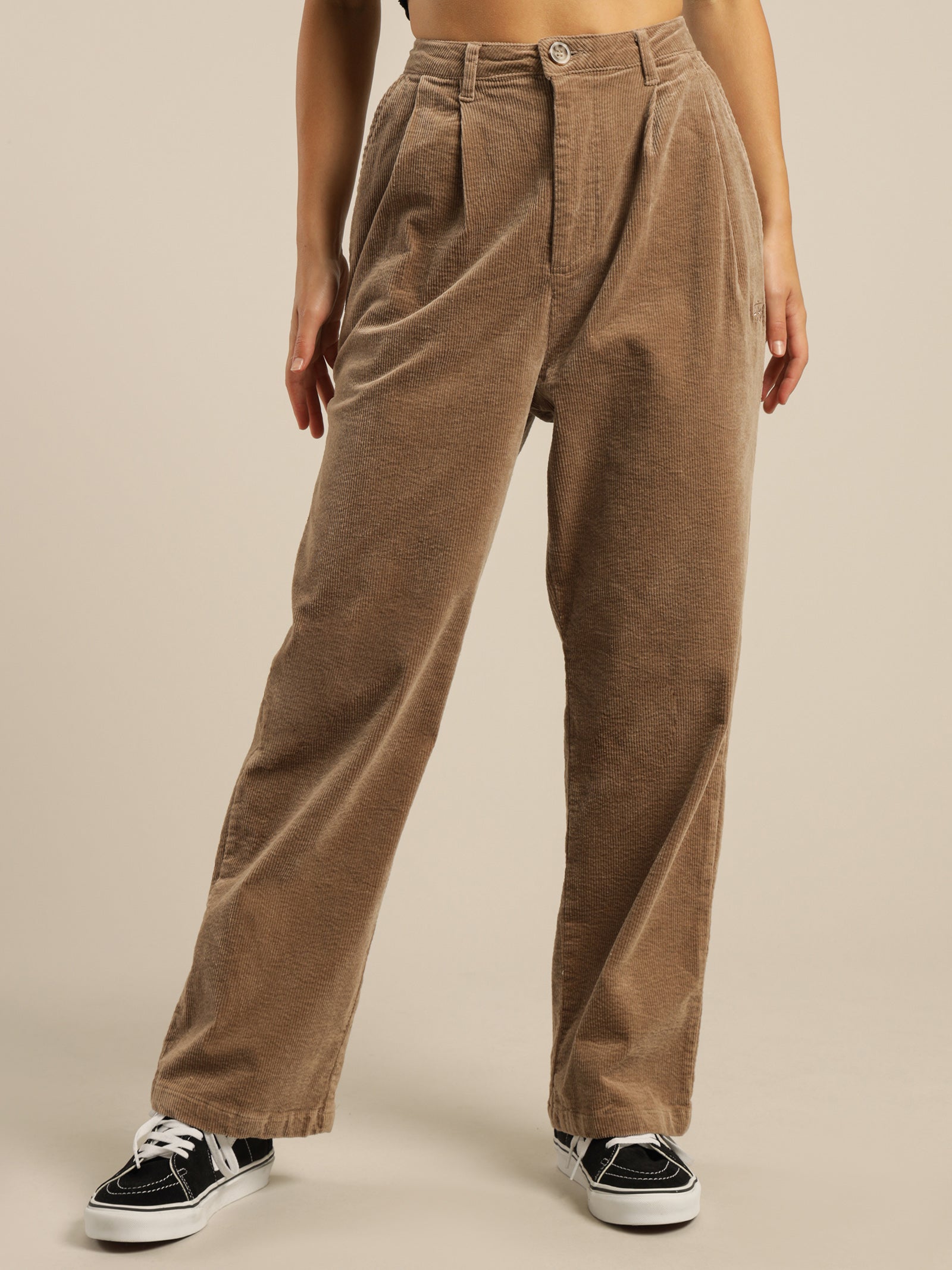 Turner Pleated Cord Pants in Atmosphere