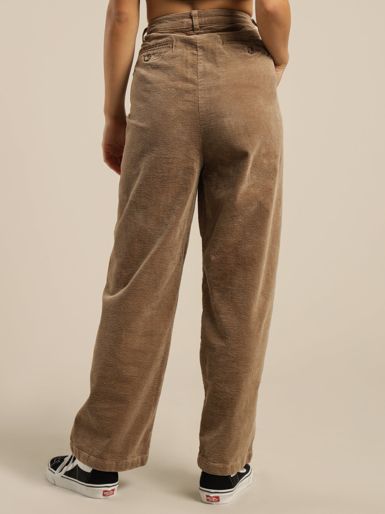 Turner Pleated Cord Pants in Atmosphere