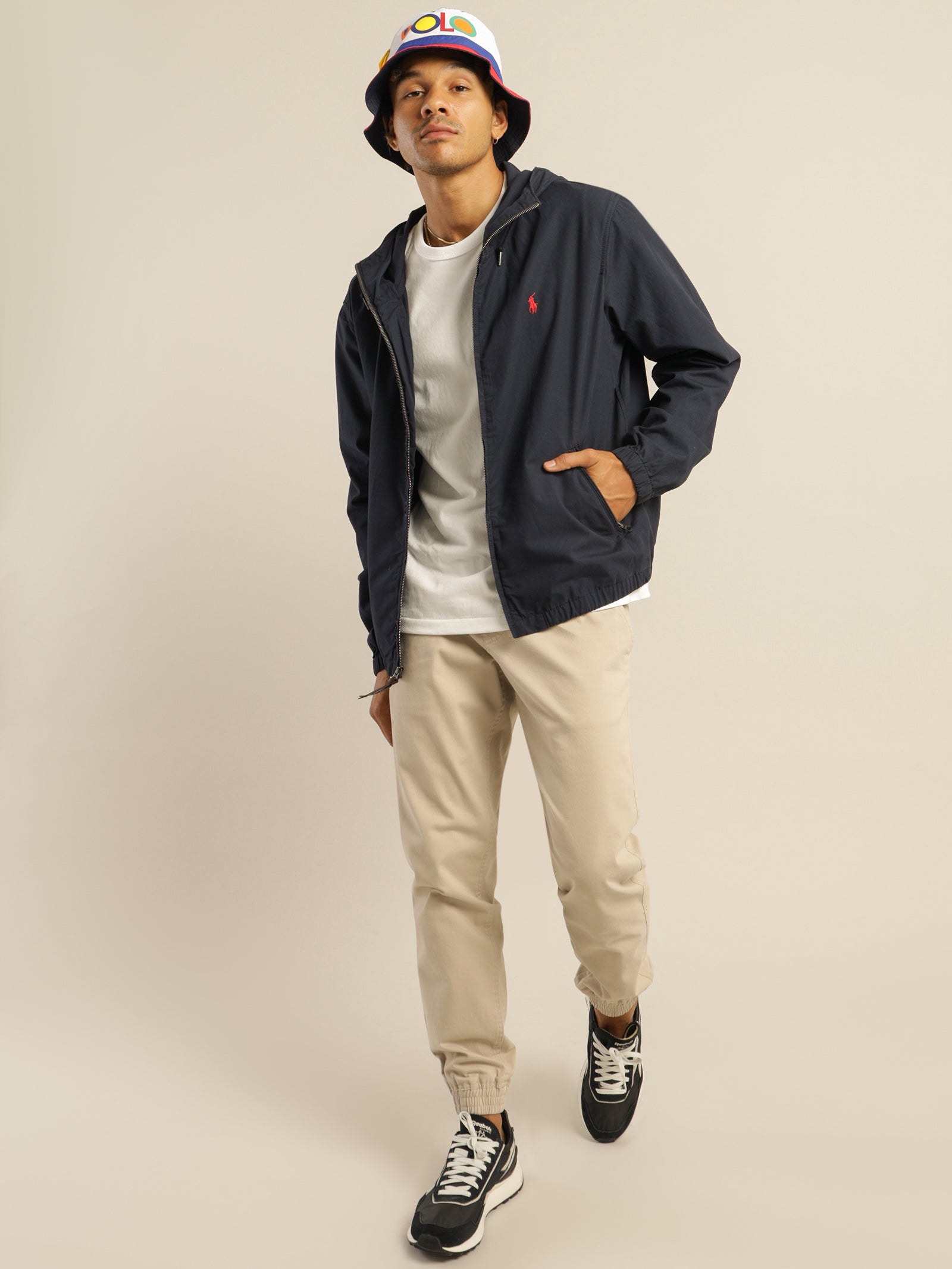 Colt Hood Windbreaker in Navy