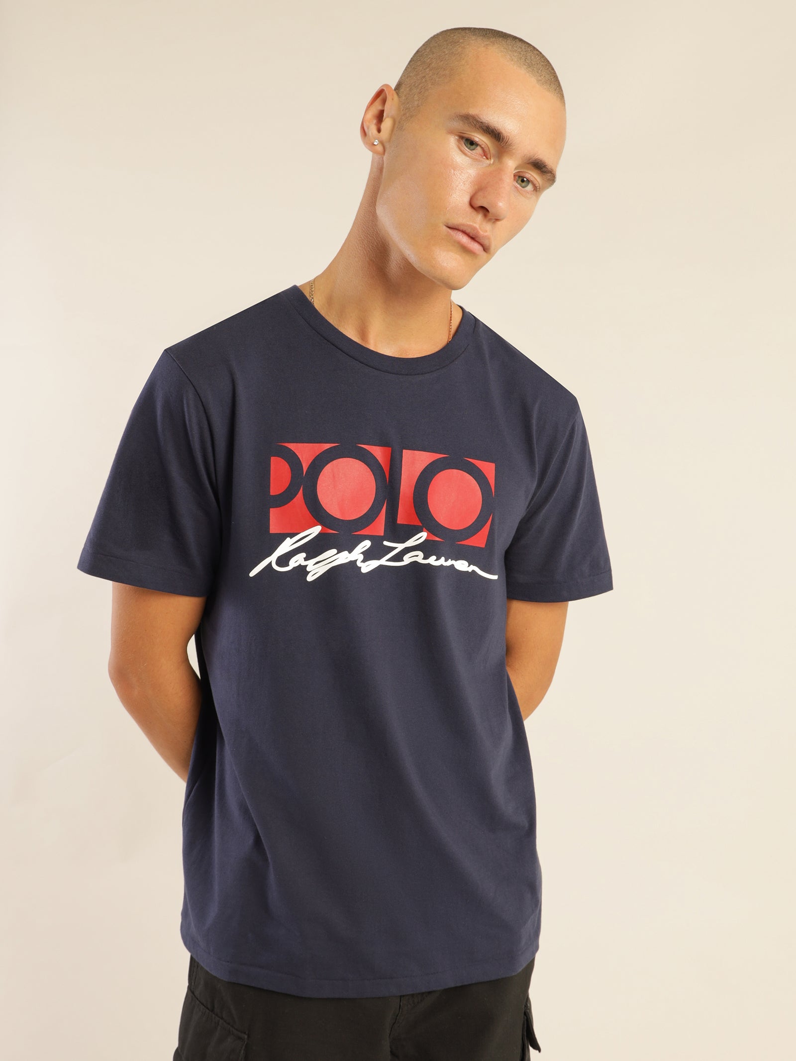 Polo Sport Logo T-Shirt in Newport Navy