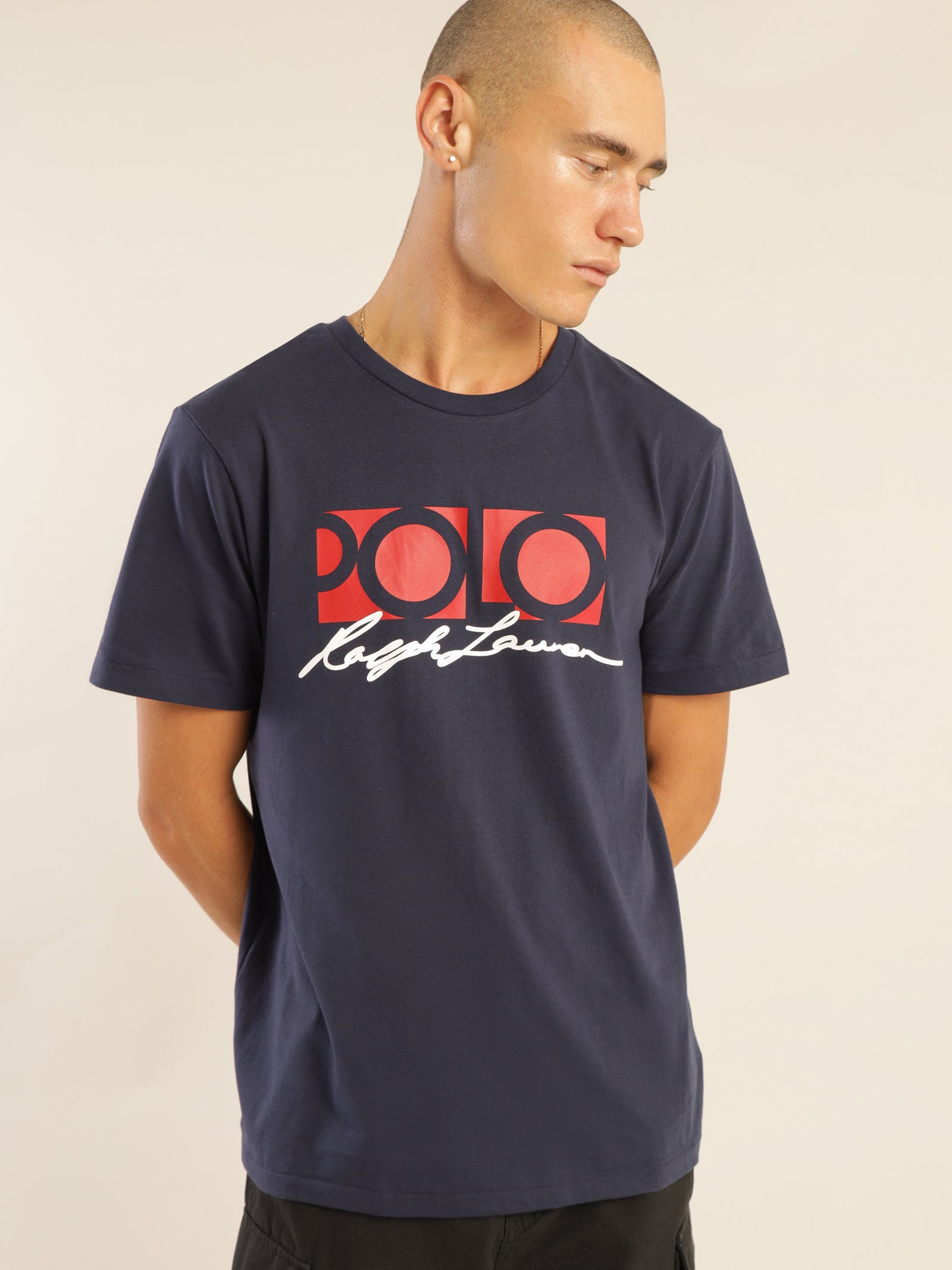 Polo Sport Logo T-Shirt in Newport Navy