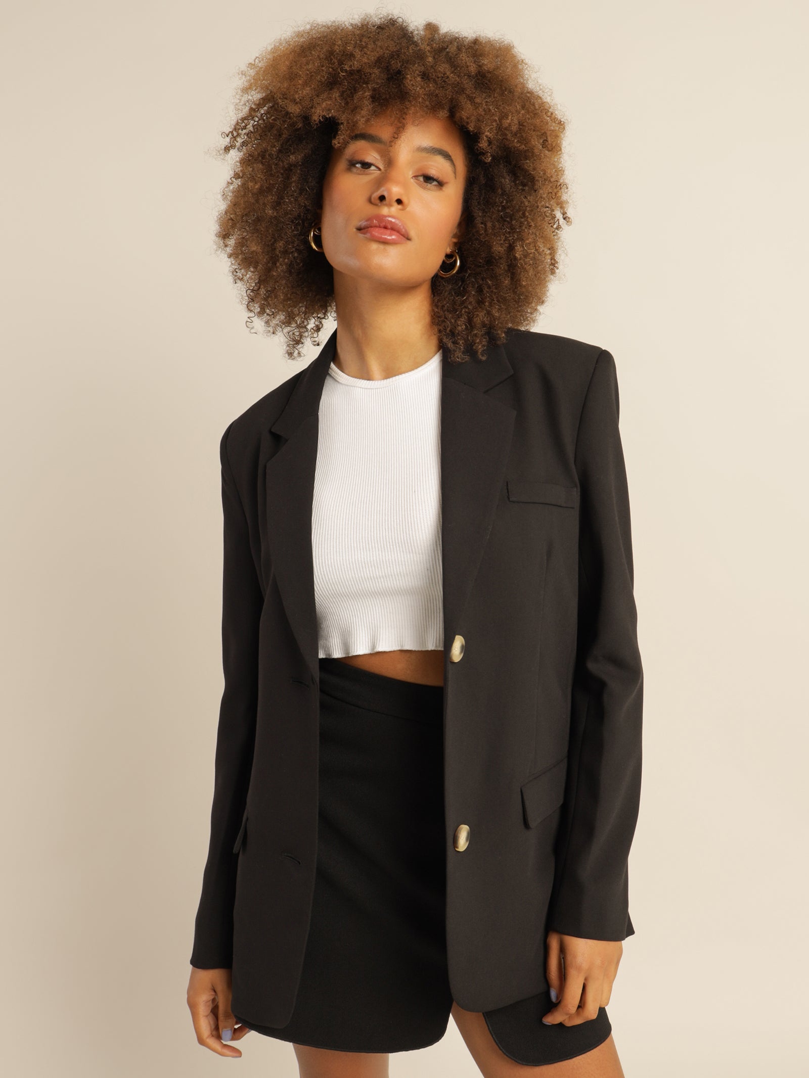 Campbell Oversized Blazer in Black