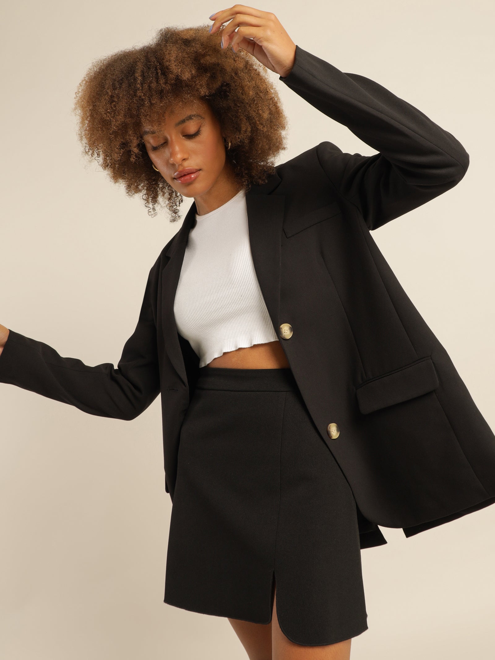 Campbell Oversized Blazer in Black