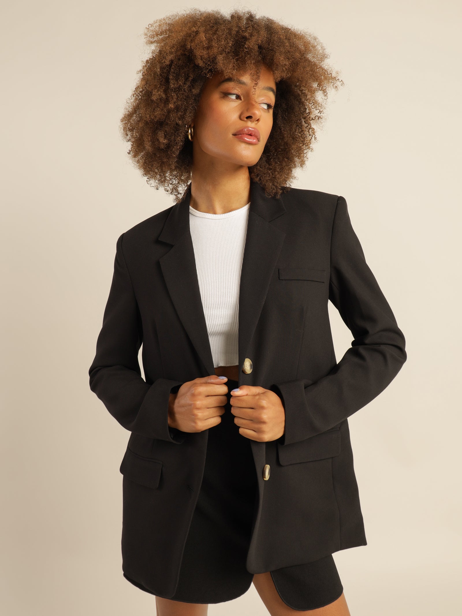 Campbell Oversized Blazer in Black