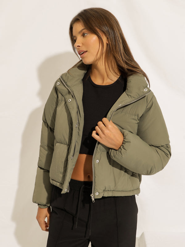 Nude lucy Topher Puffer Jacket in Willow Green Willow | Glue Store