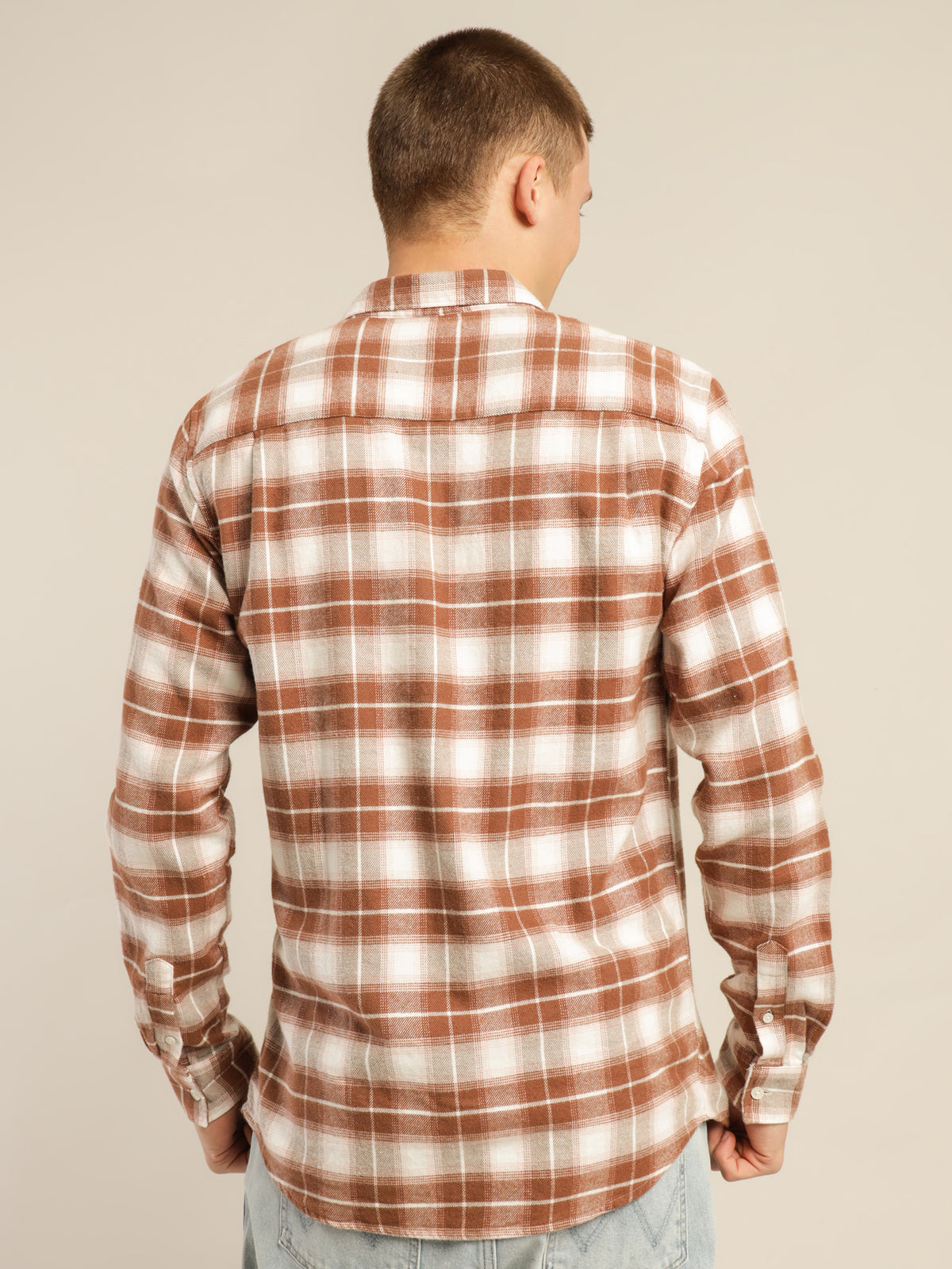 Academy Brand Bing Check Long Sleeve Shirt in Barn Red | Red