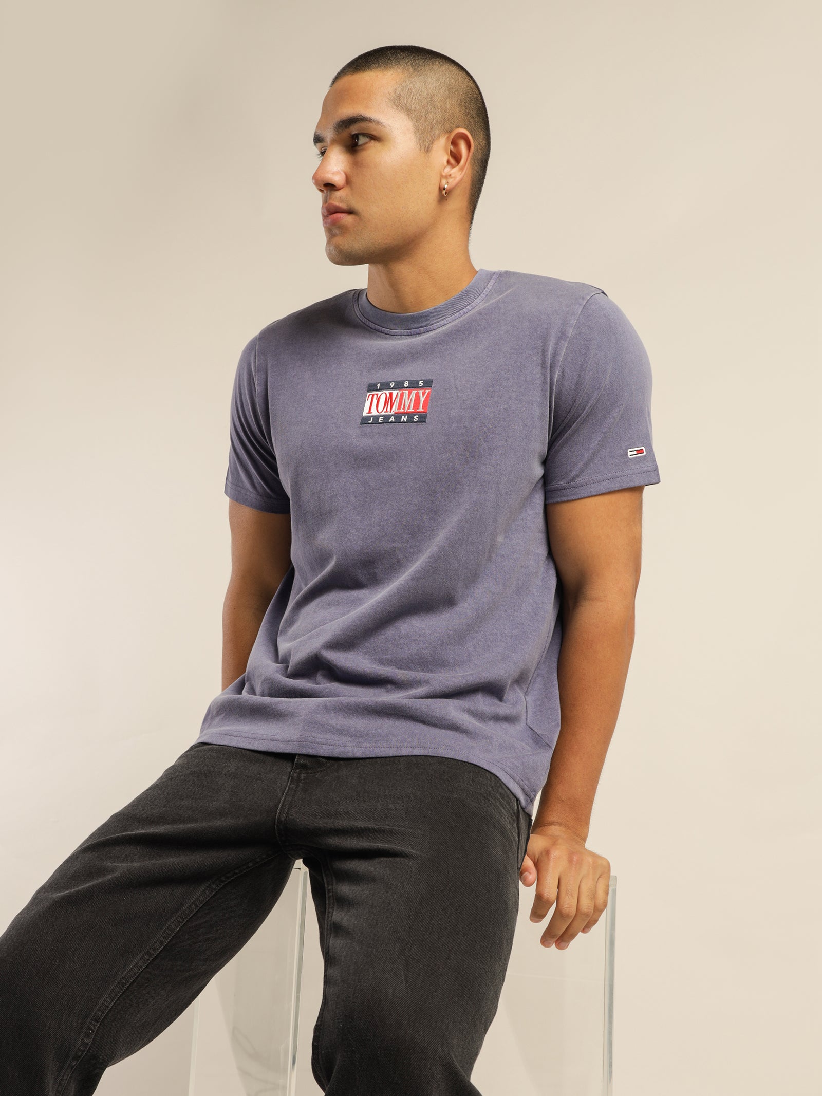 Tommy hilfiger Timeless Tommy 1 T Shirt in Dark Aster Glue Store