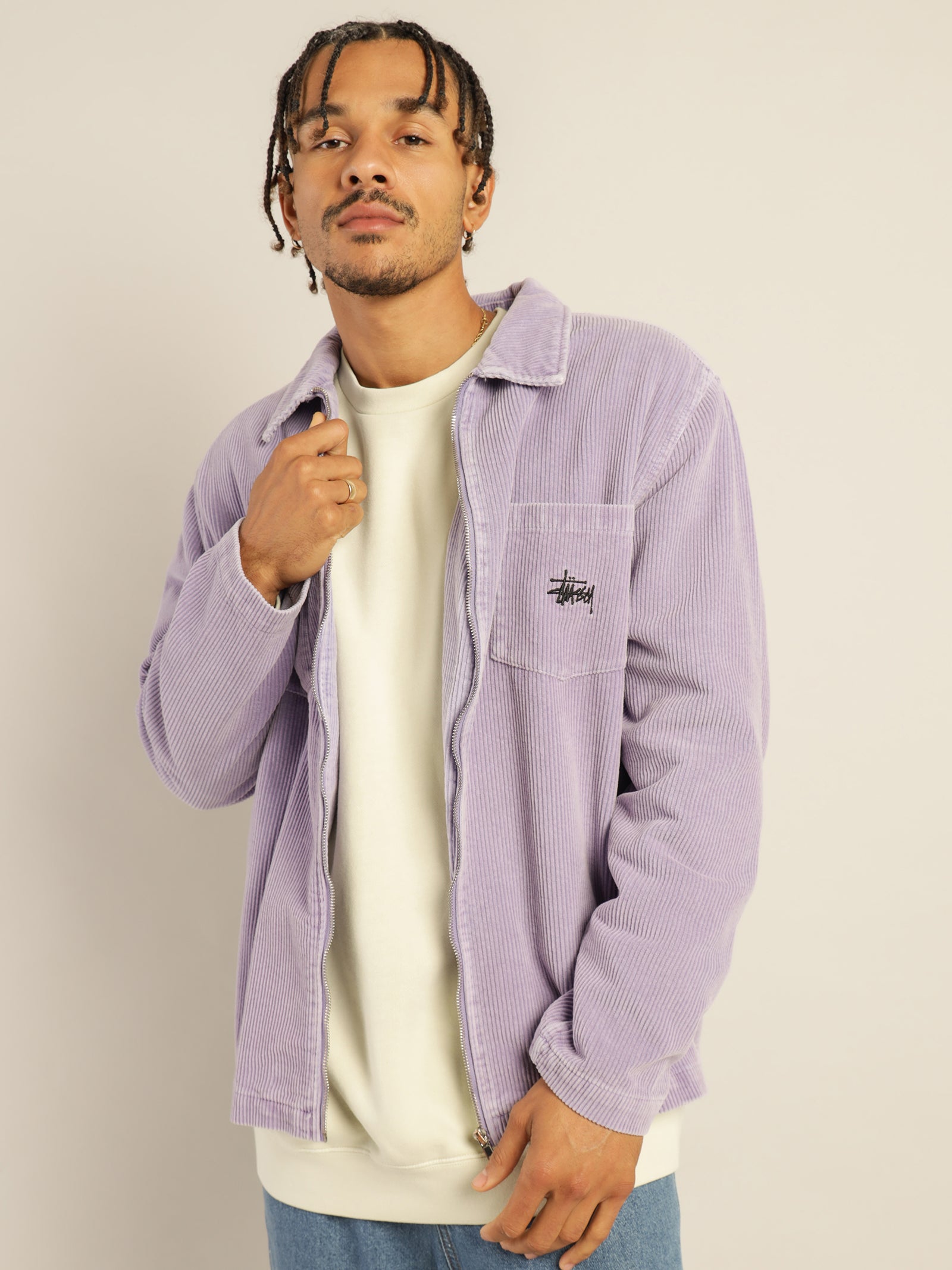 Tyler Cord Jacket in Lavender