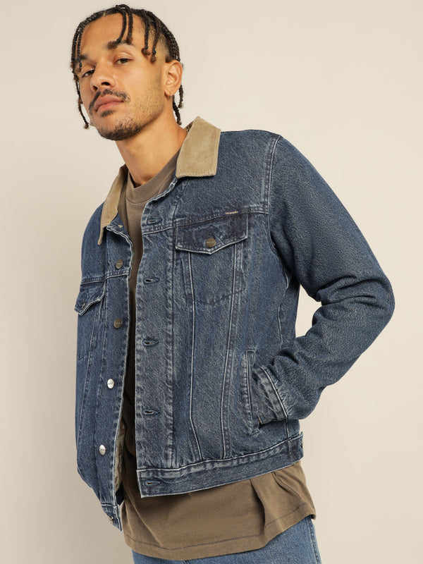 Wrangler Trucker Jacket in Original Stone Denim | Glue Store