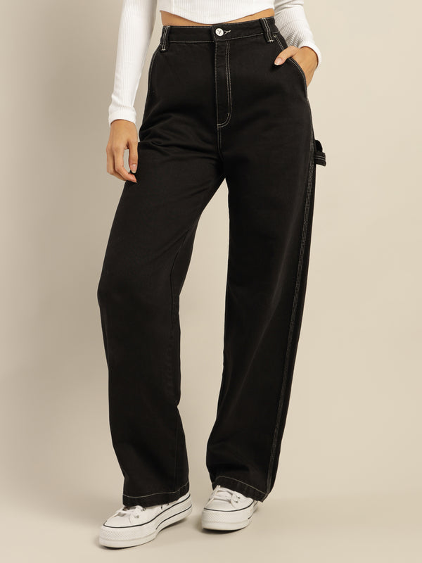 Abrand Carrier Carpenter Pants in Jet Black Jet black | Glue Store