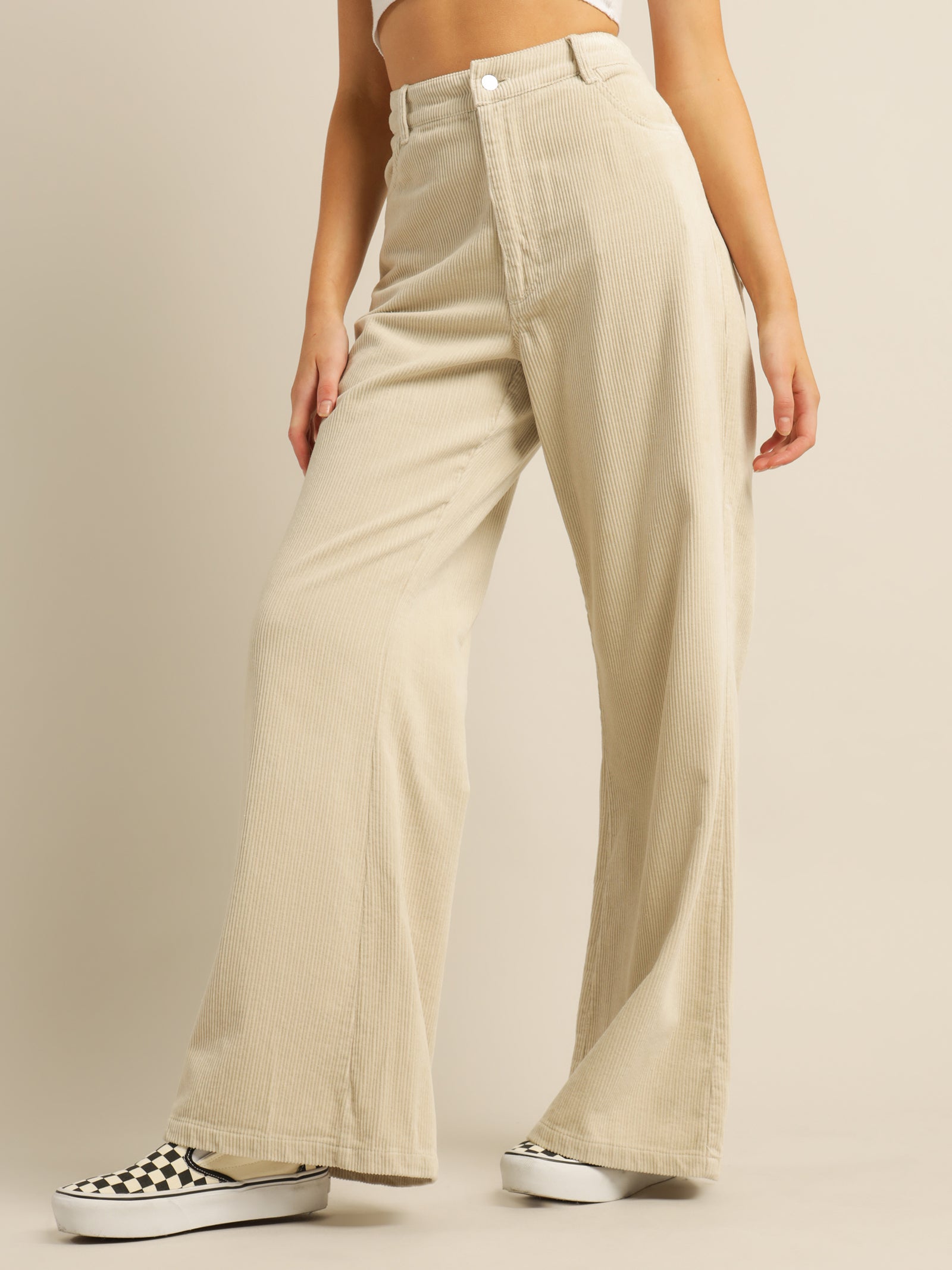 Eden Cord Pants in Off White